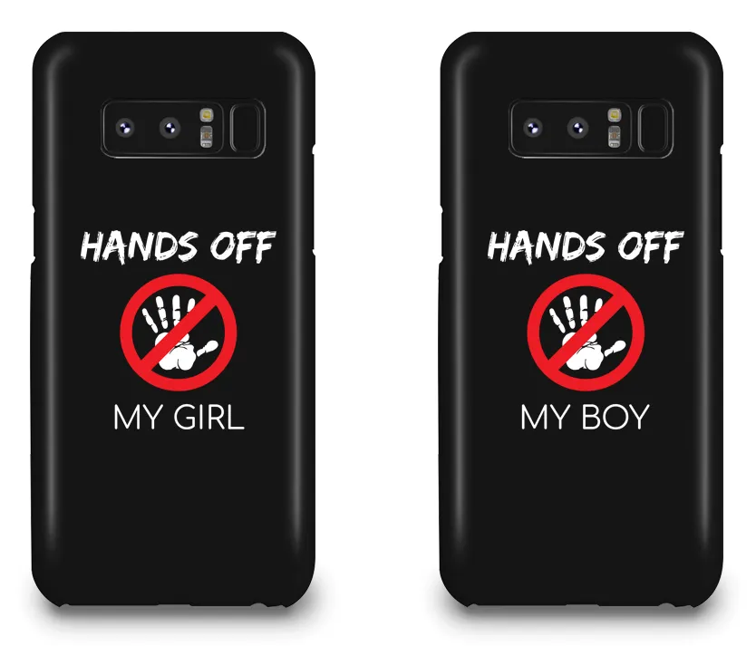 Hands Off My Girl & Boy - Couple Matching Phone Cases