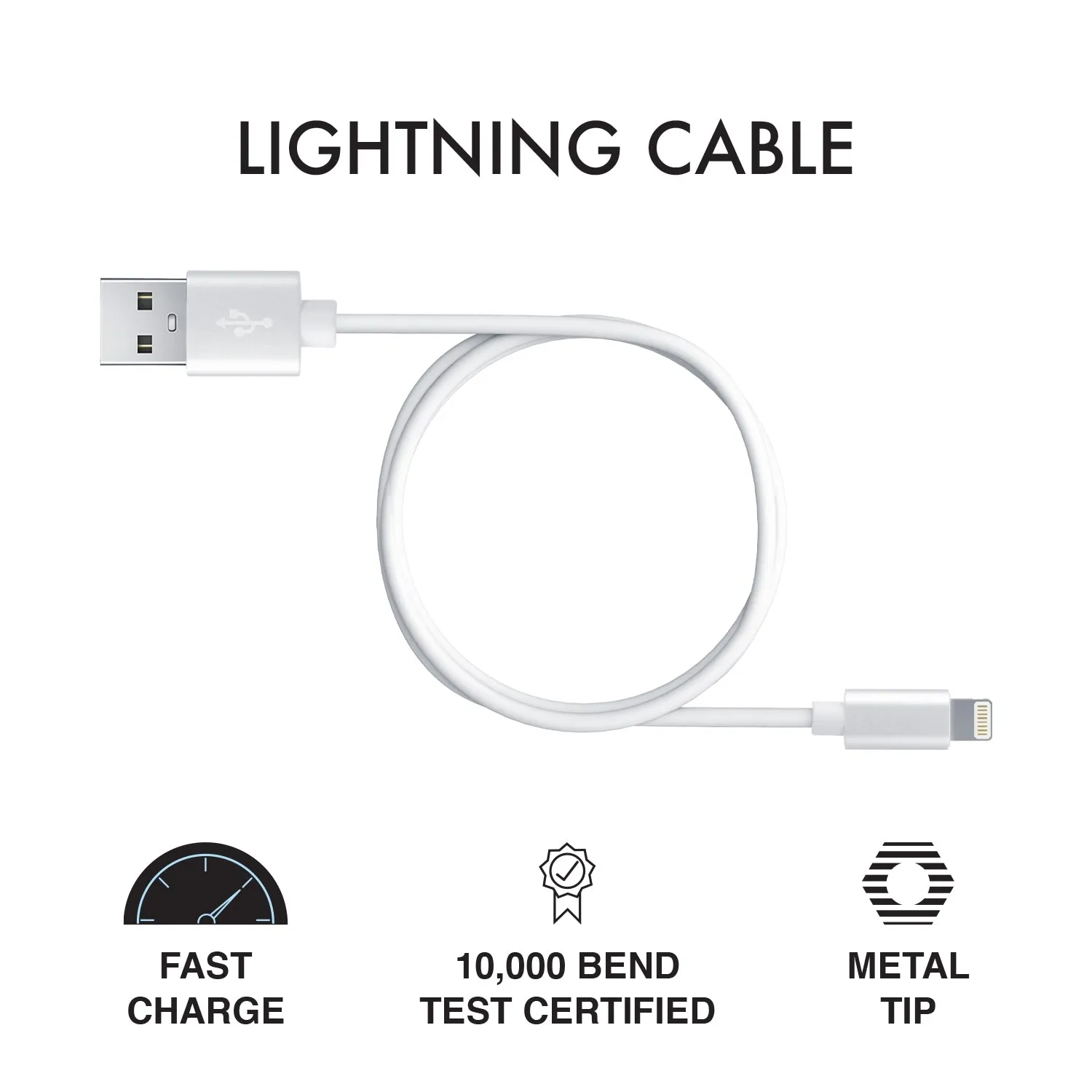 iHip 6ft Lightning Charging Cable for iPhone