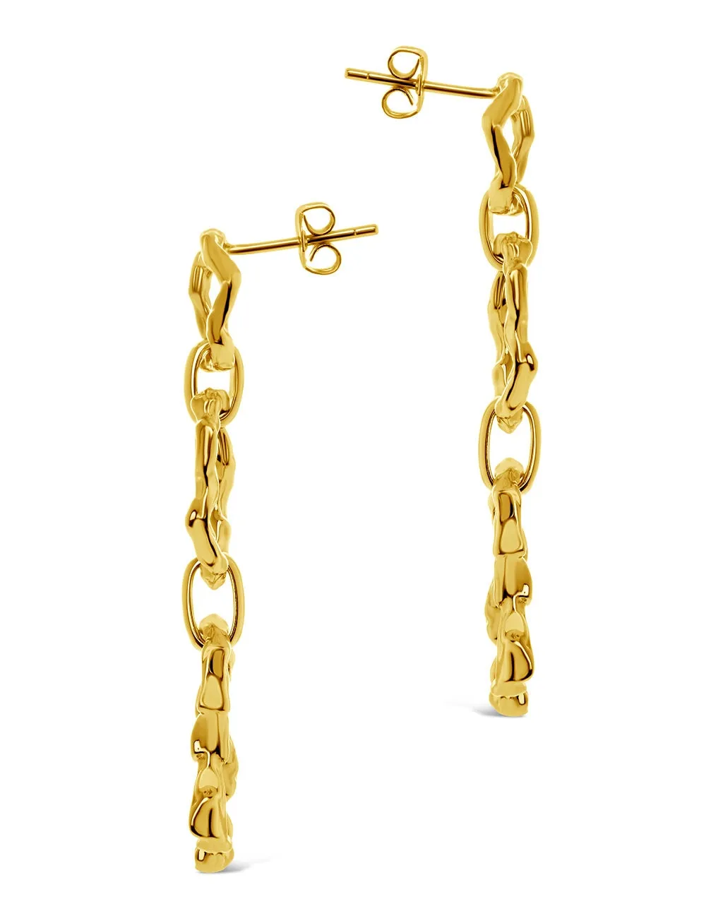 Ira Molten Metal Linked Drop Earrings