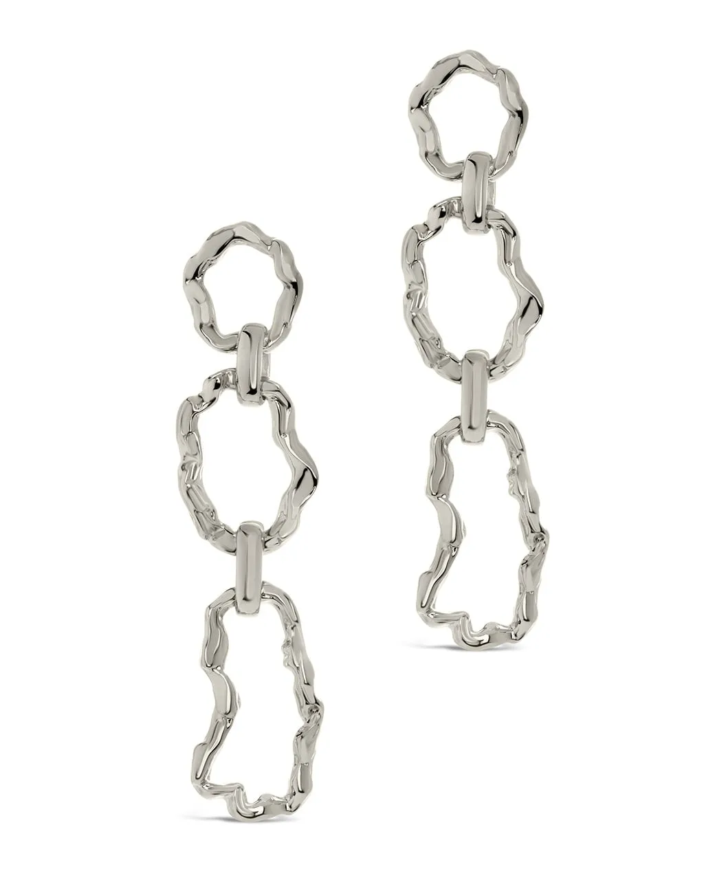 Ira Molten Metal Linked Drop Earrings