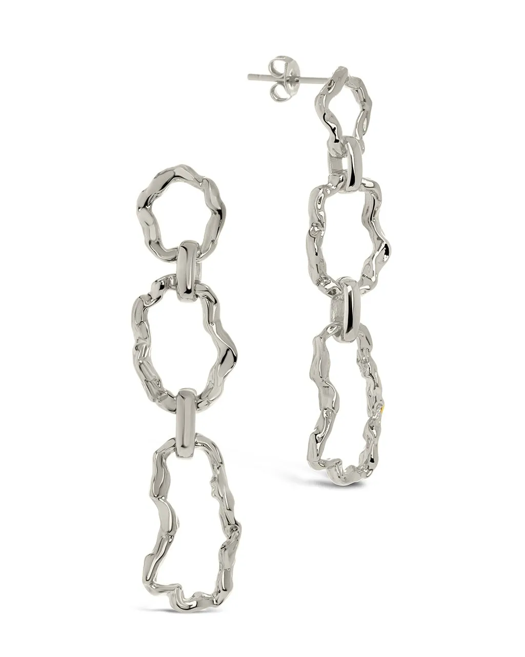 Ira Molten Metal Linked Drop Earrings