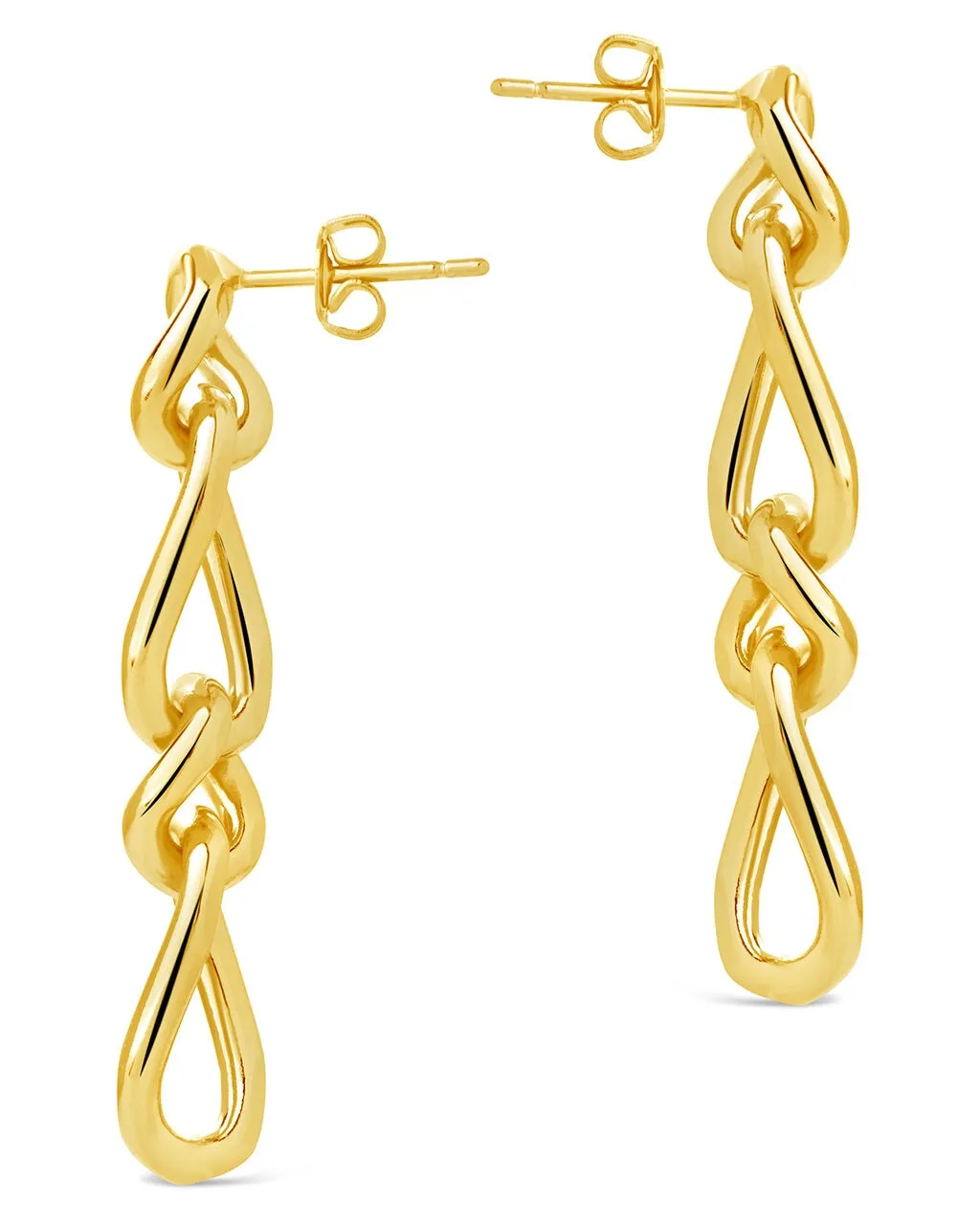 Jacqueline Chain Drop Stud Earrings