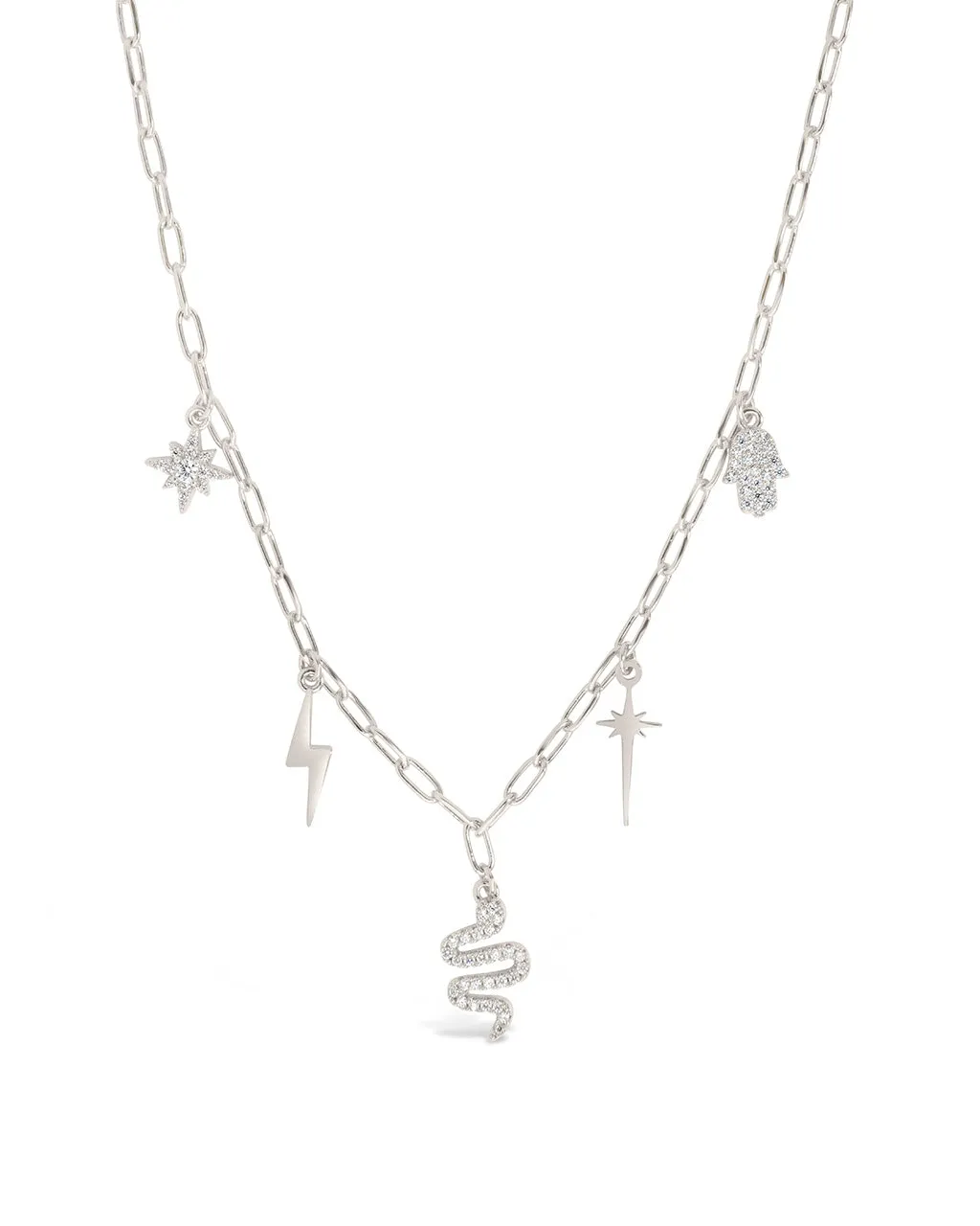 Juno CZ Celestial Charm Necklace