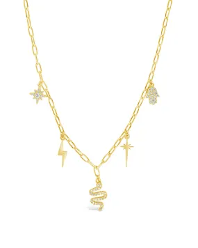 Juno CZ Celestial Charm Necklace