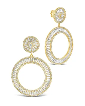 Kelly CZ Circle Drop Earrings