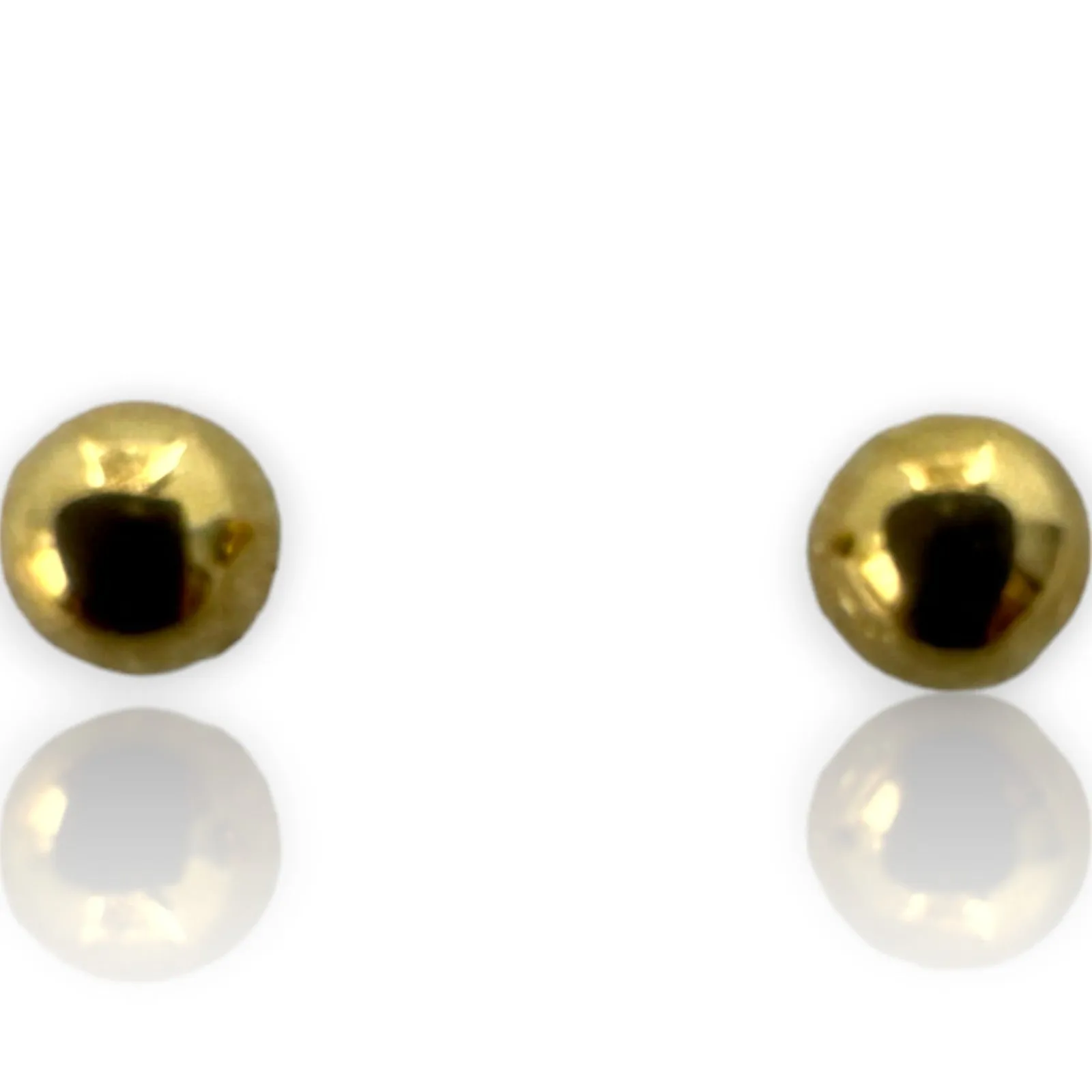 Kids 10k Solid Yellow Gold Small Dainty 2.4mm Ball Stud Screw-Back Everyday Earrings (1)