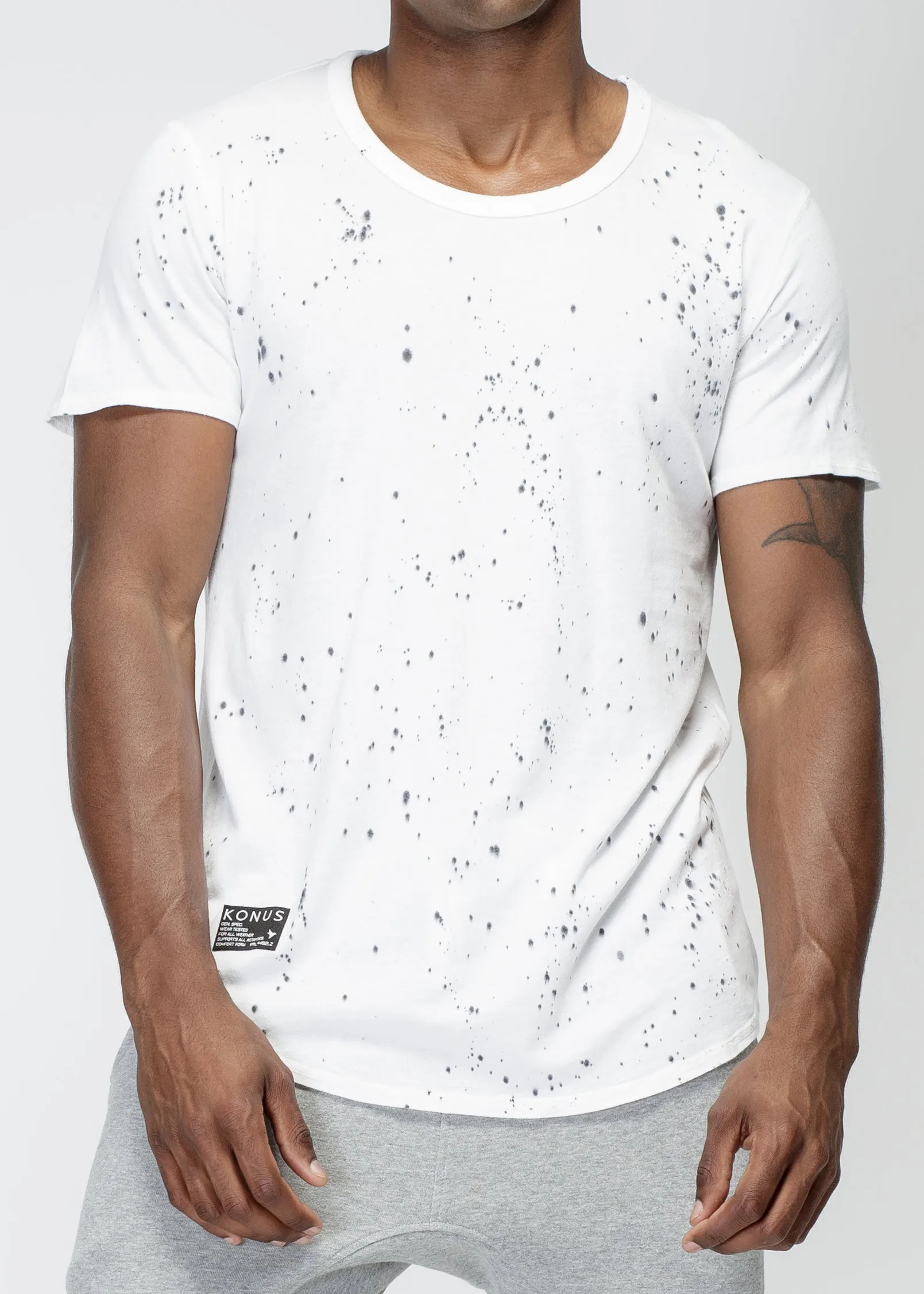 Konus Men's Scallop Tee In Speckle