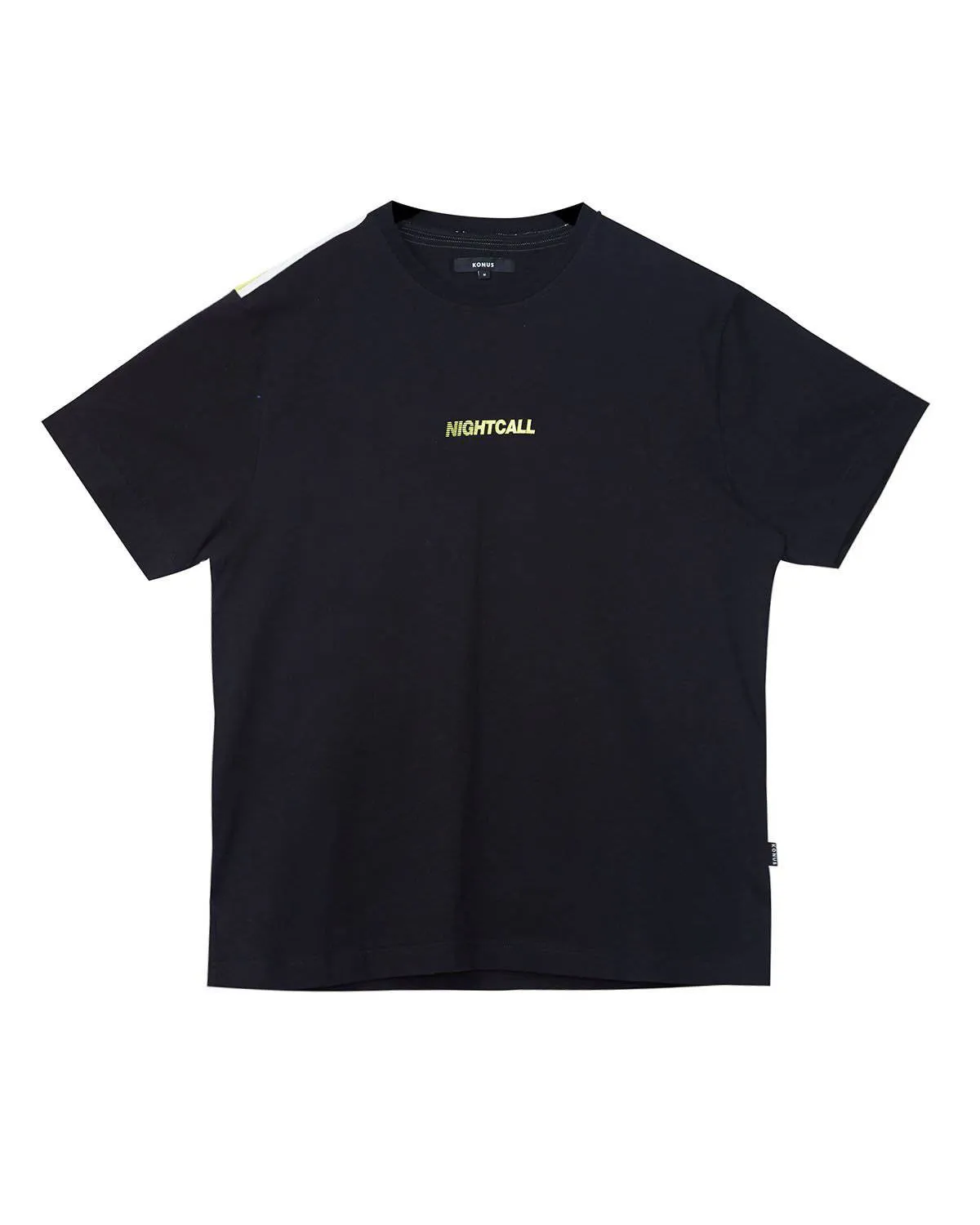 Konus Men's Shoulder Tape Tee in Black