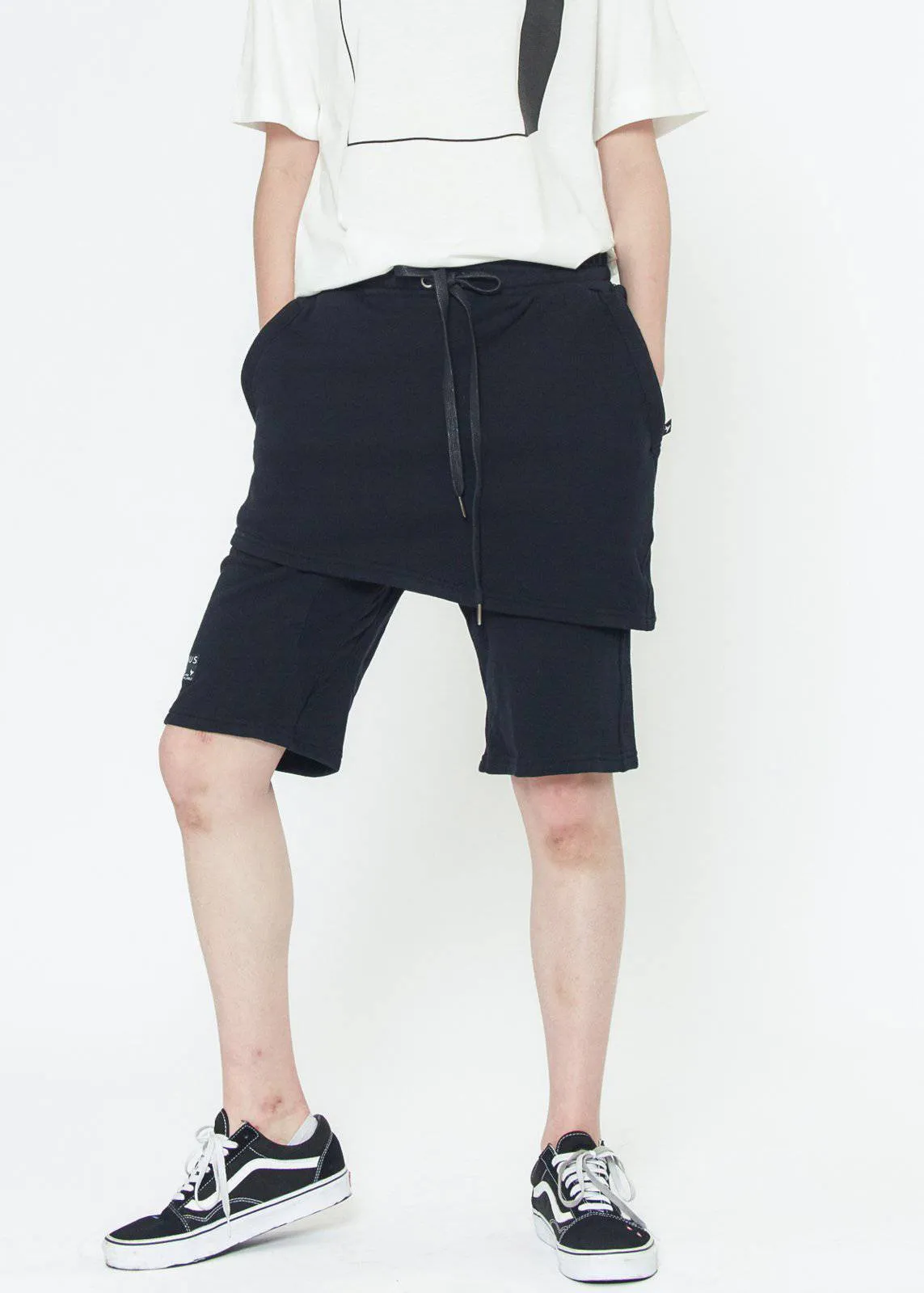 Konus Men's Skirted Shorts in Black