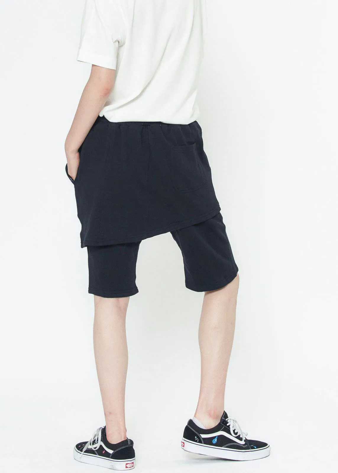 Konus Men's Skirted Shorts in Black