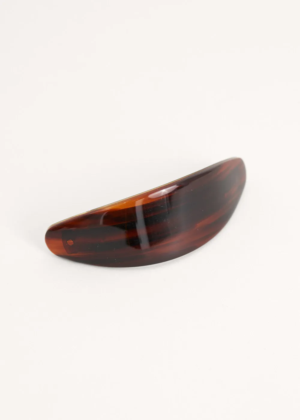 LARGE OVAL RESIN HAIR CLIP - AMBER