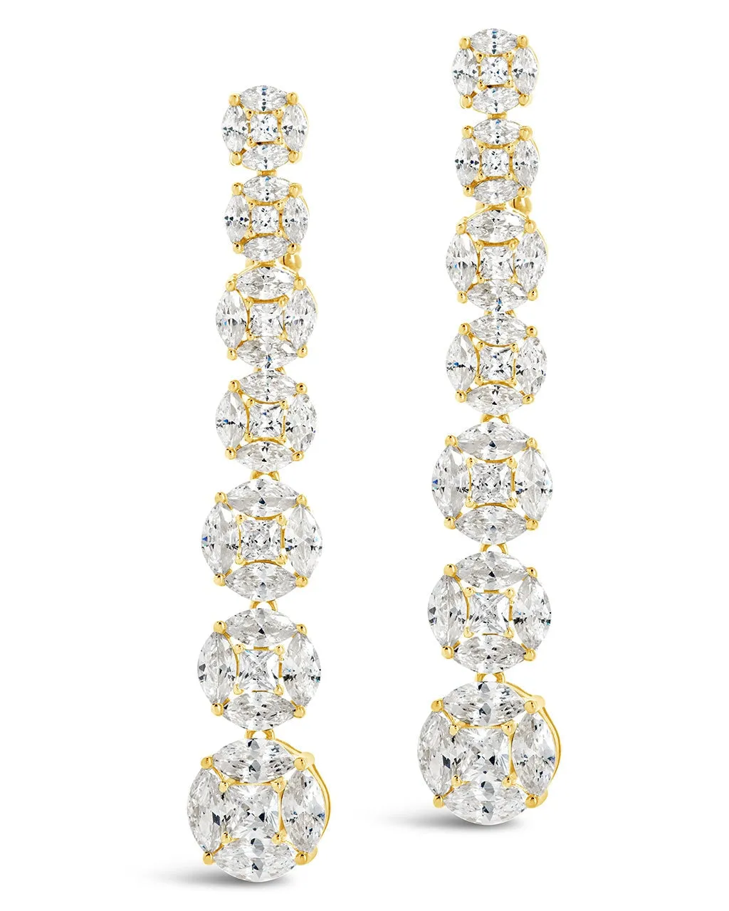 LeAnn CZ Drop Stud Earrings