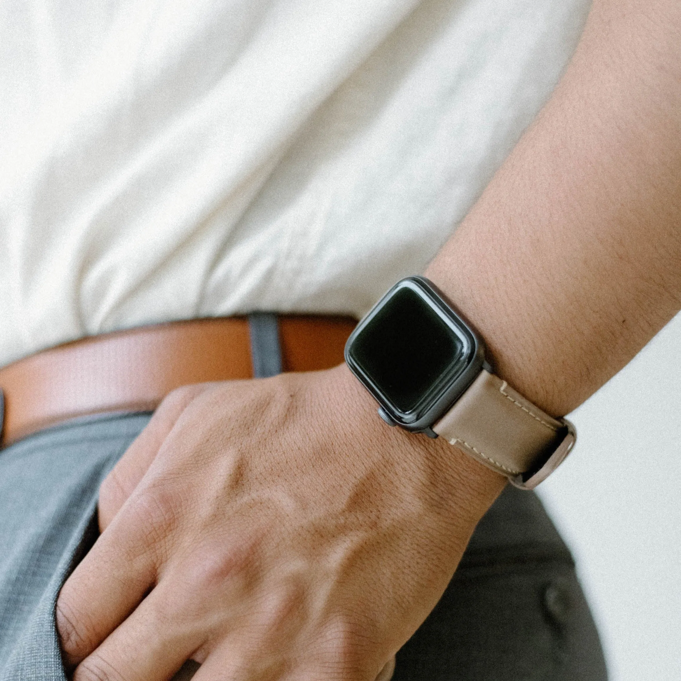 Leather Apple Watch Strap - Dune