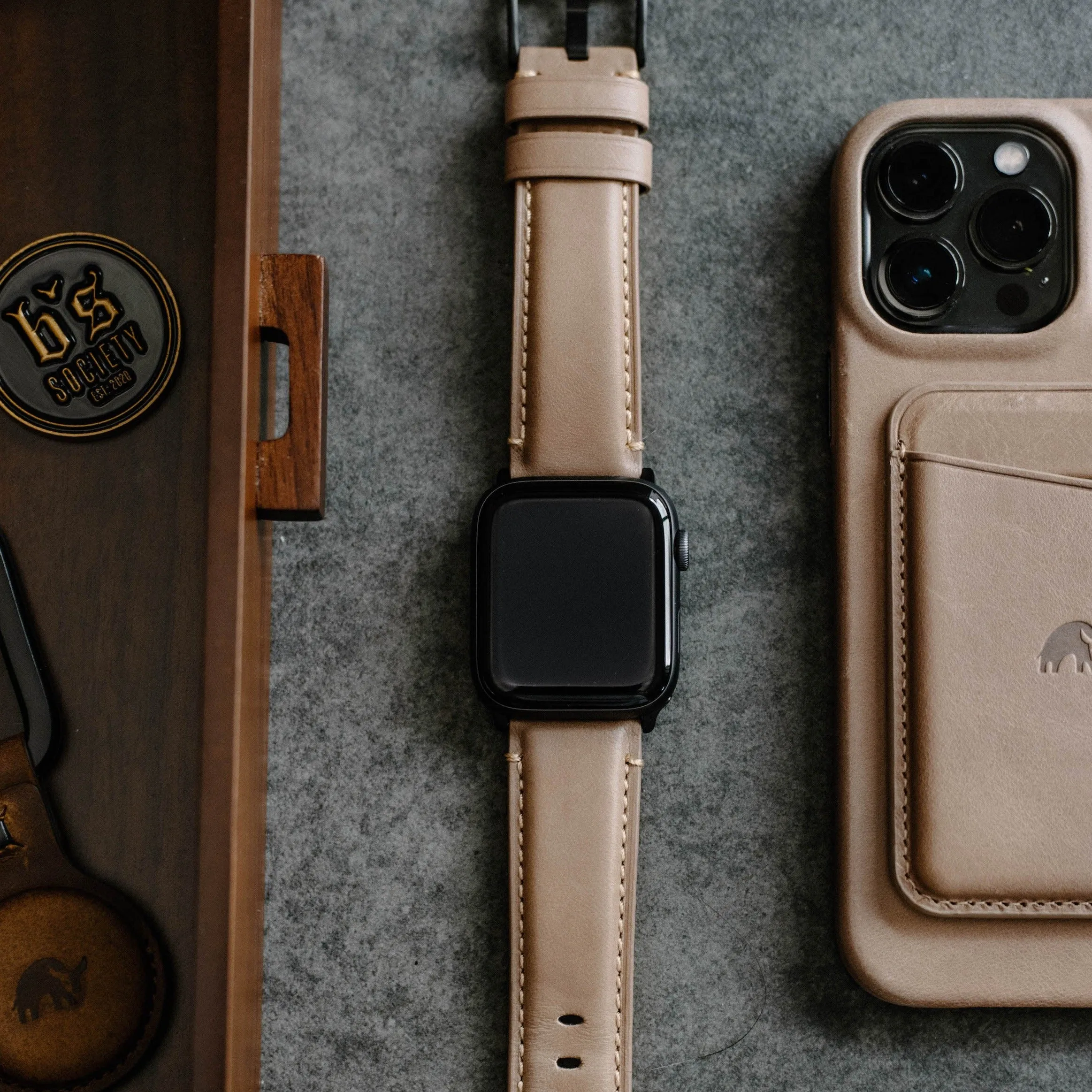 Leather Apple Watch Strap - Dune