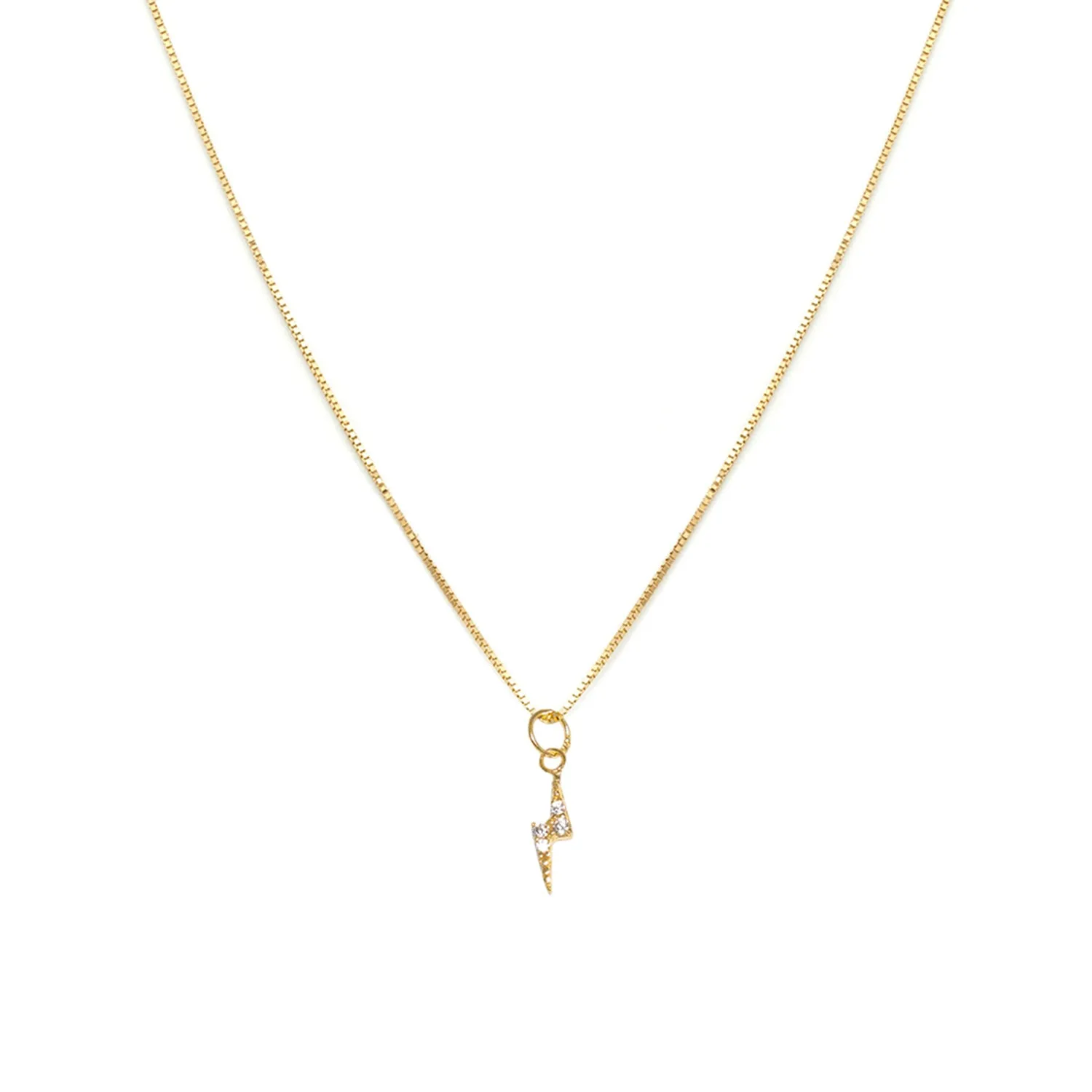 Lightning Necklace | 14k Gold