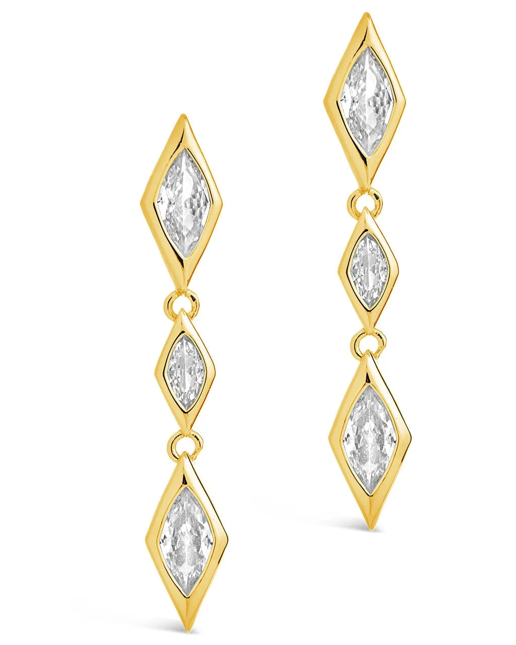 Lissie CZ Drop Stud Earrings