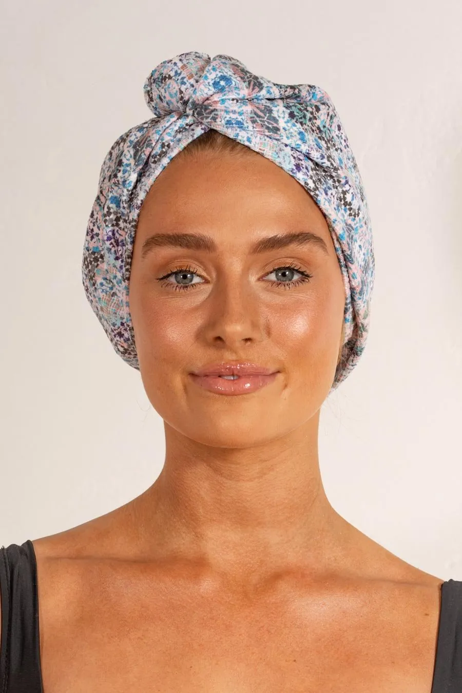 LOUVELLE - RIVA Hair Towel Wrap - Pastel Geo