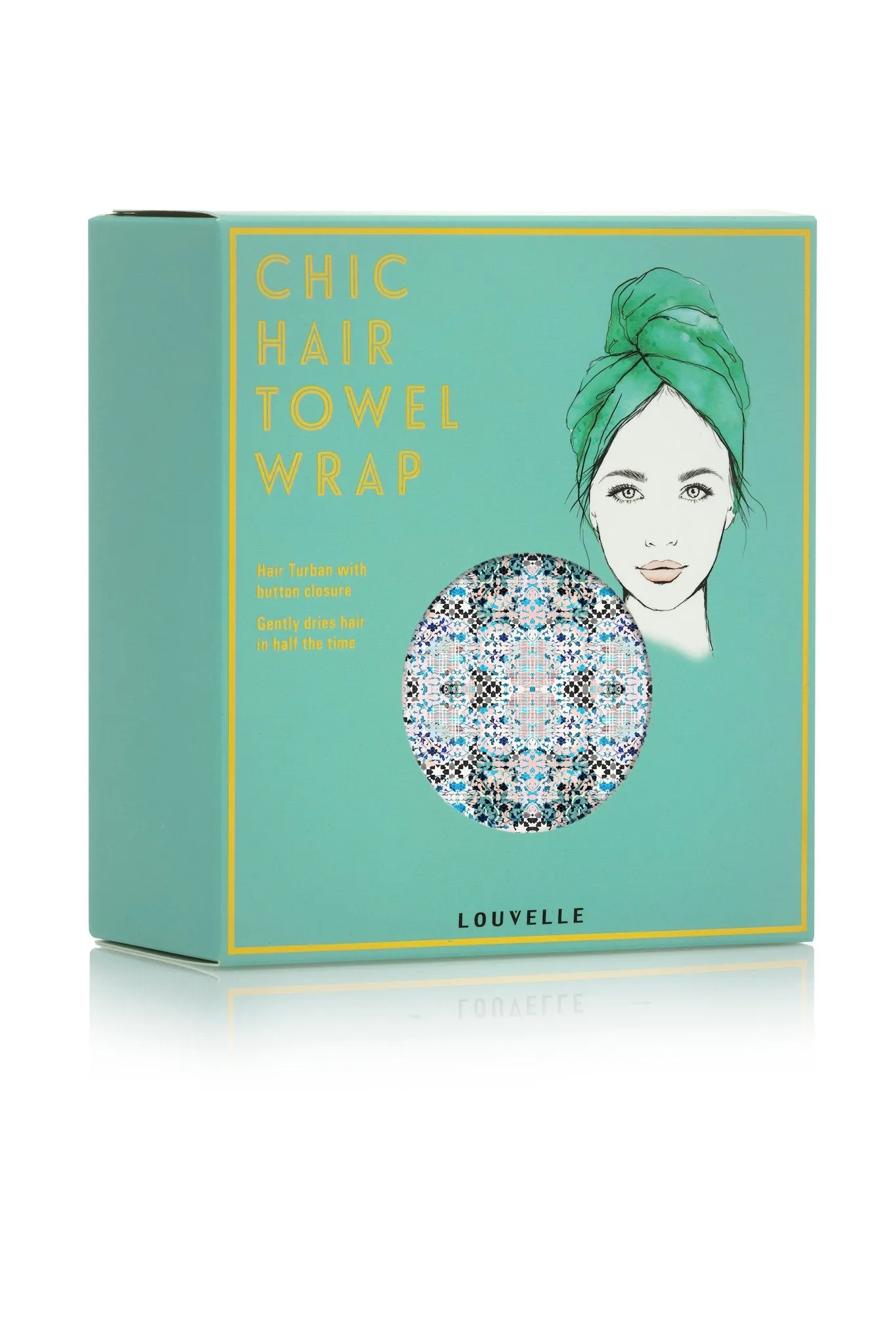 LOUVELLE - RIVA Hair Towel Wrap - Pastel Geo