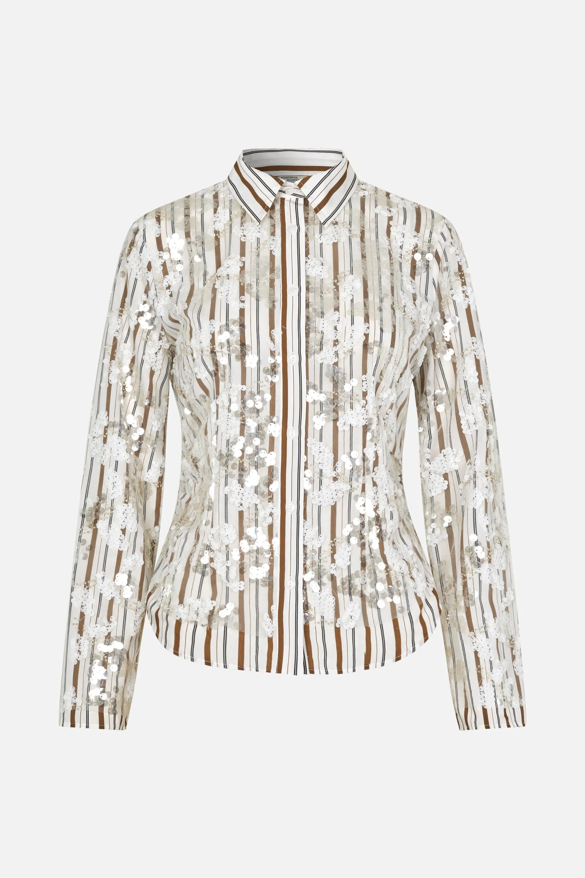 MARLEY | White Sequins Stripe