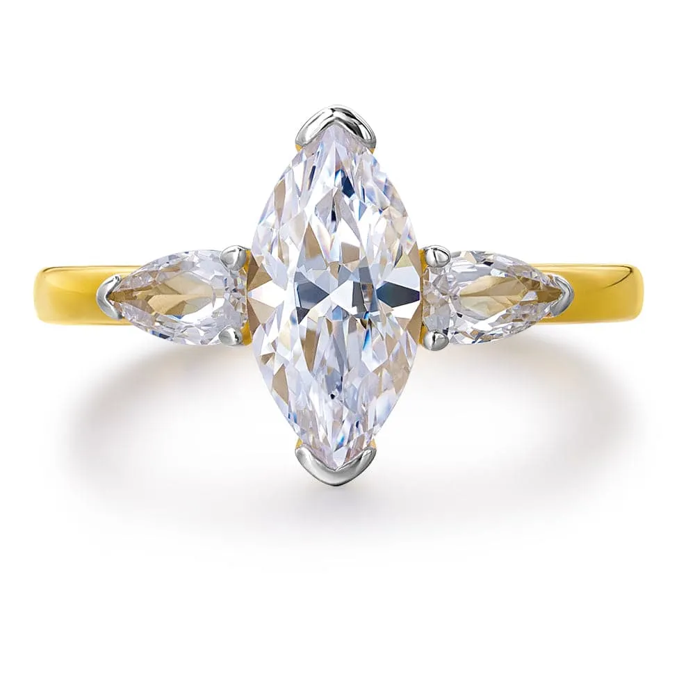 Marquise Cut Trilogy Ring