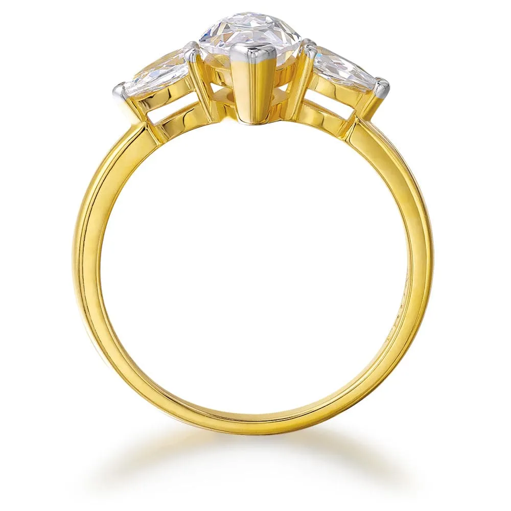 Marquise Cut Trilogy Ring