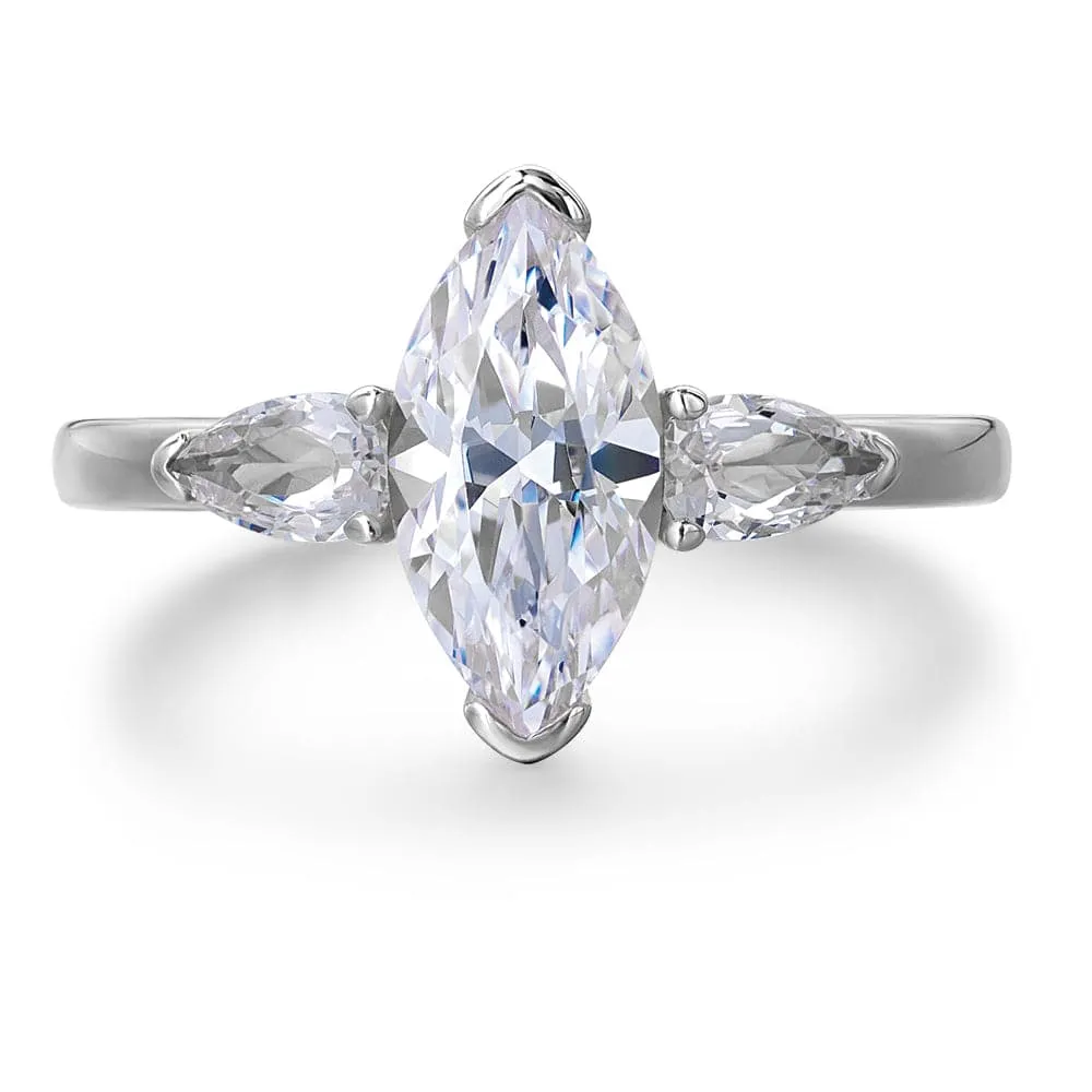 Marquise Cut Trilogy Ring