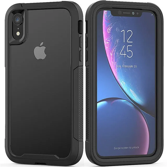 Military Shock Absorption Case For iPhone X XR XS XS Max Transparent Ultra-Thin PC TPU Protective Case For iPhone 6 6S 7 8 Plus