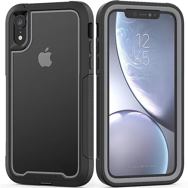 Military Shock Absorption Case For iPhone X XR XS XS Max Transparent Ultra-Thin PC TPU Protective Case For iPhone 6 6S 7 8 Plus