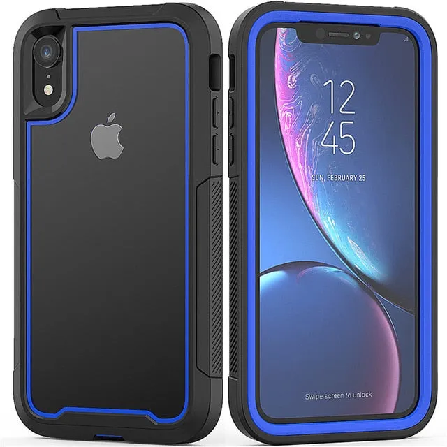 Military Shock Absorption Case For iPhone X XR XS XS Max Transparent Ultra-Thin PC TPU Protective Case For iPhone 6 6S 7 8 Plus