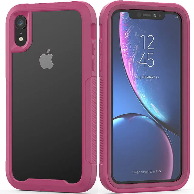 Military Shock Absorption Case For iPhone X XR XS XS Max Transparent Ultra-Thin PC TPU Protective Case For iPhone 6 6S 7 8 Plus