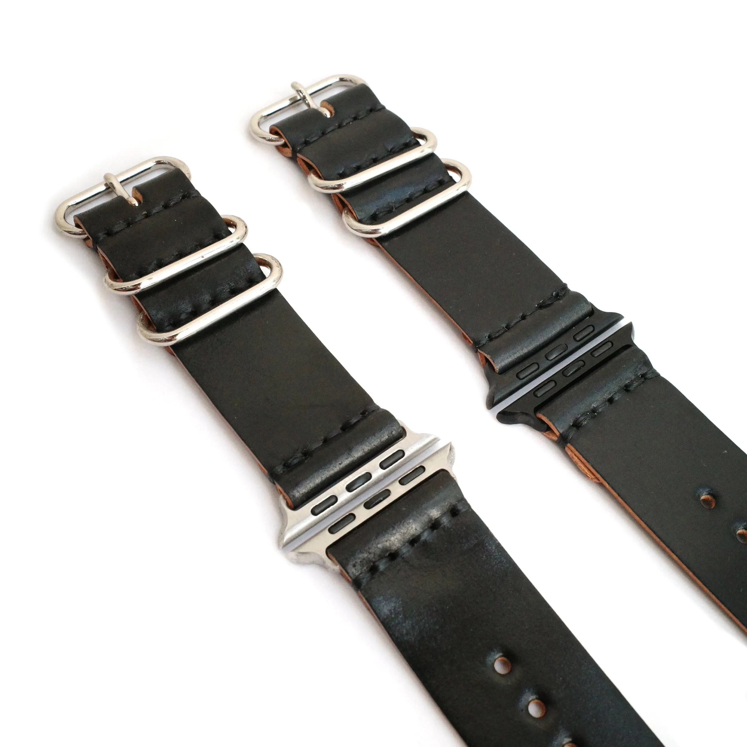 MILITARY STRAP FOR APPLE WATCH (HORWEEN_COADOVAN_BLACK)