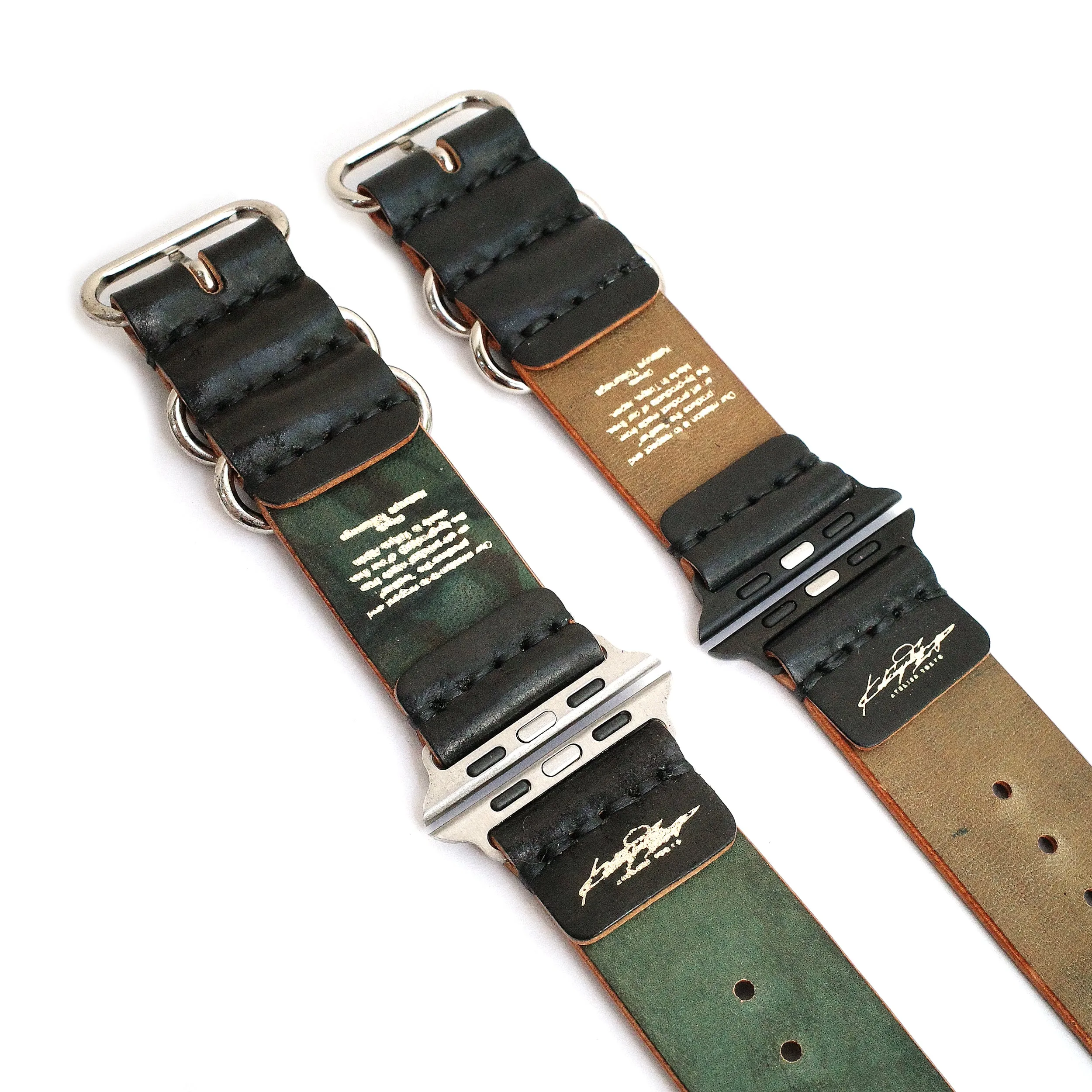 MILITARY STRAP FOR APPLE WATCH (HORWEEN_COADOVAN_BLACK)