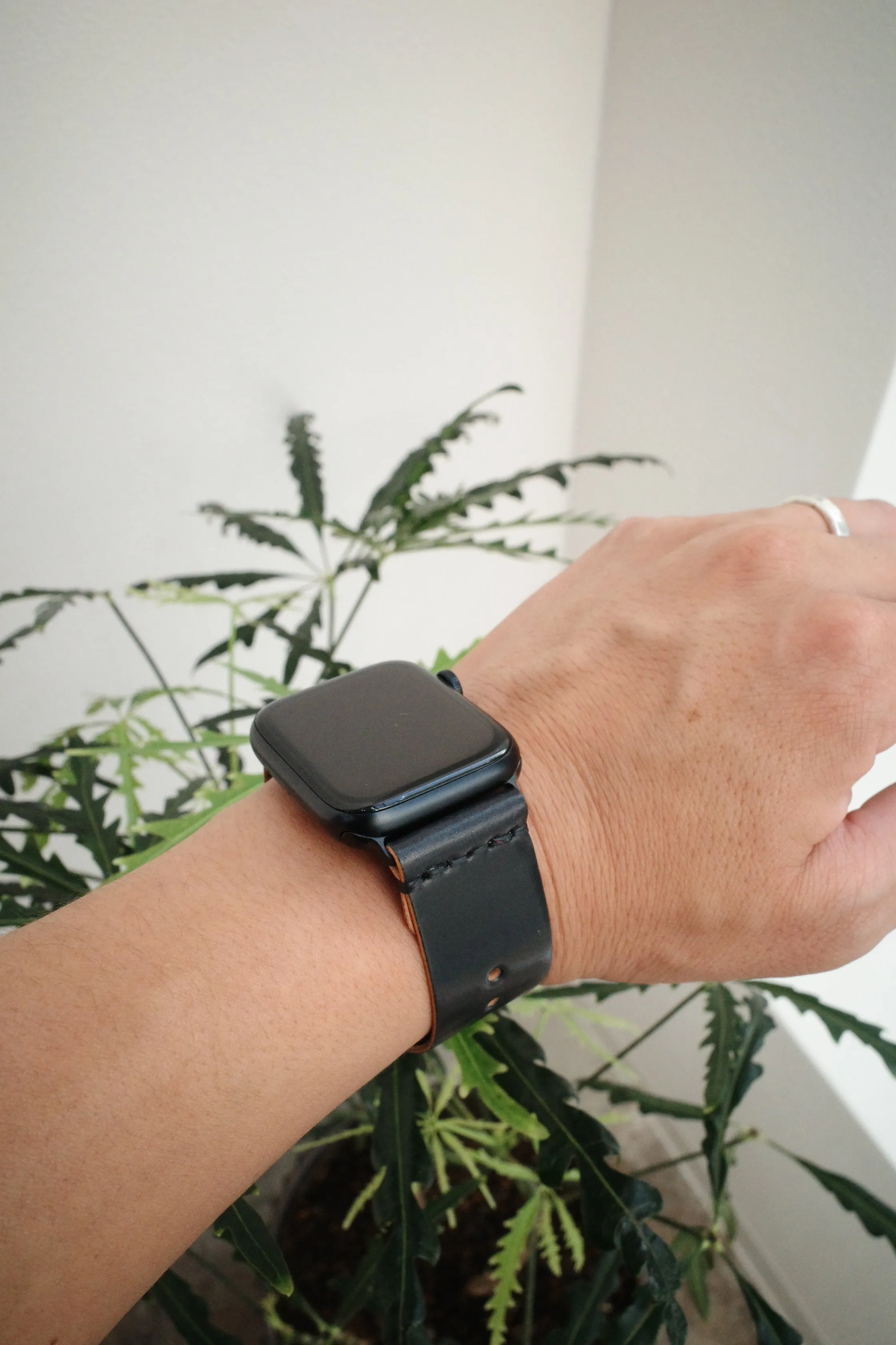 MILITARY STRAP FOR APPLE WATCH (HORWEEN_COADOVAN_BLACK)