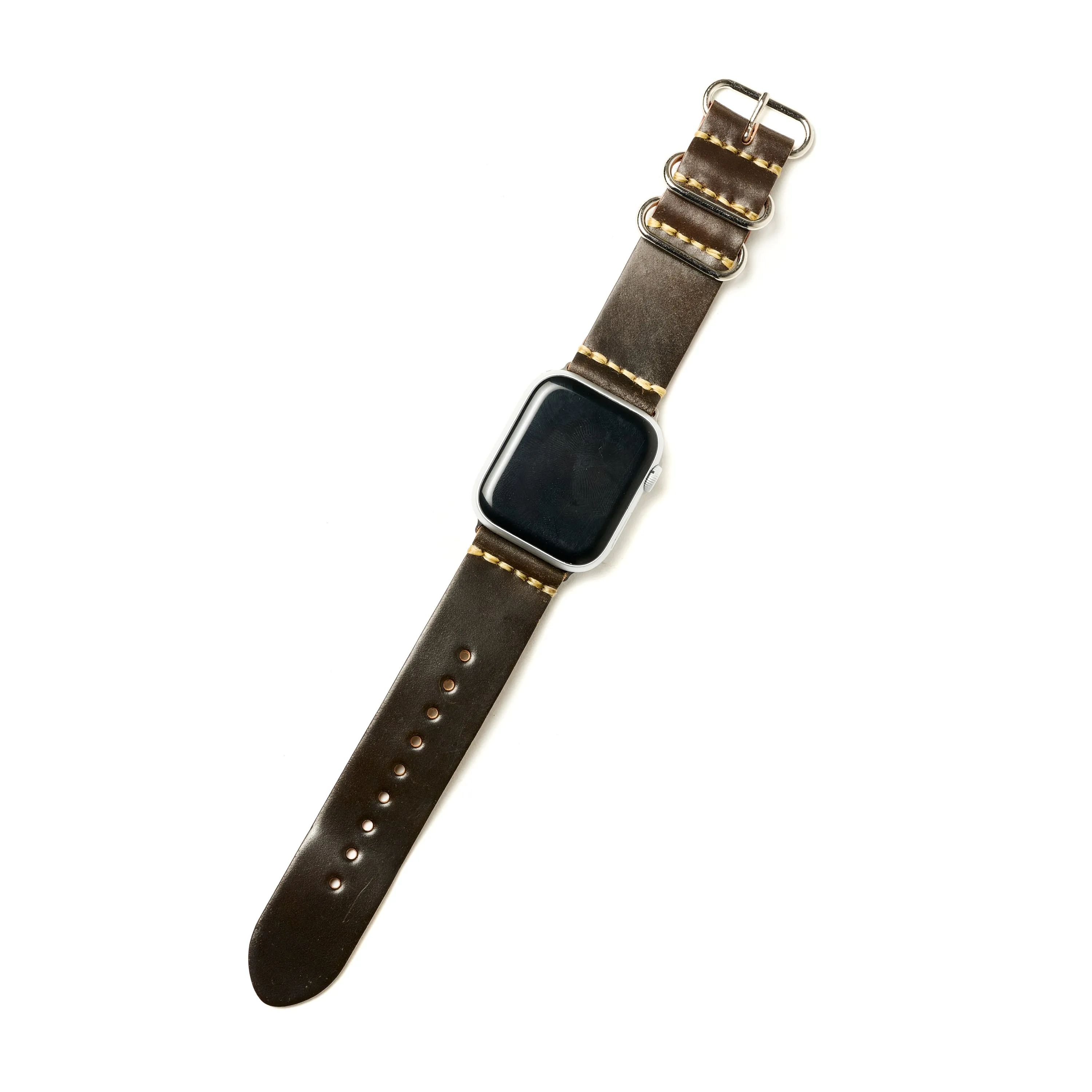 MILITARY STRAP FOR APPLE WATCH (HORWEEN_COADOVAN_D.COGNAC)