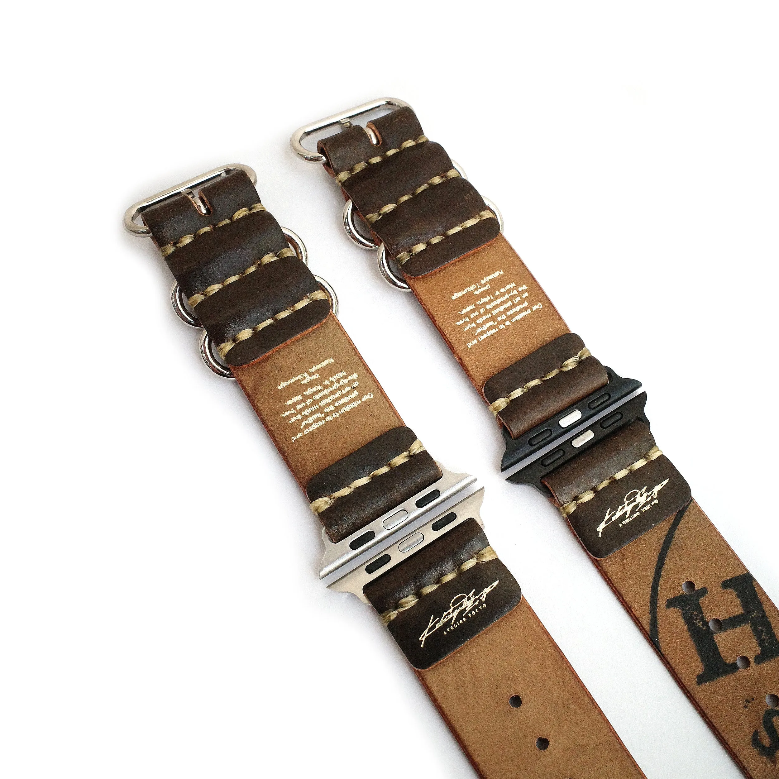 MILITARY STRAP FOR APPLE WATCH (HORWEEN_COADOVAN_D.COGNAC)