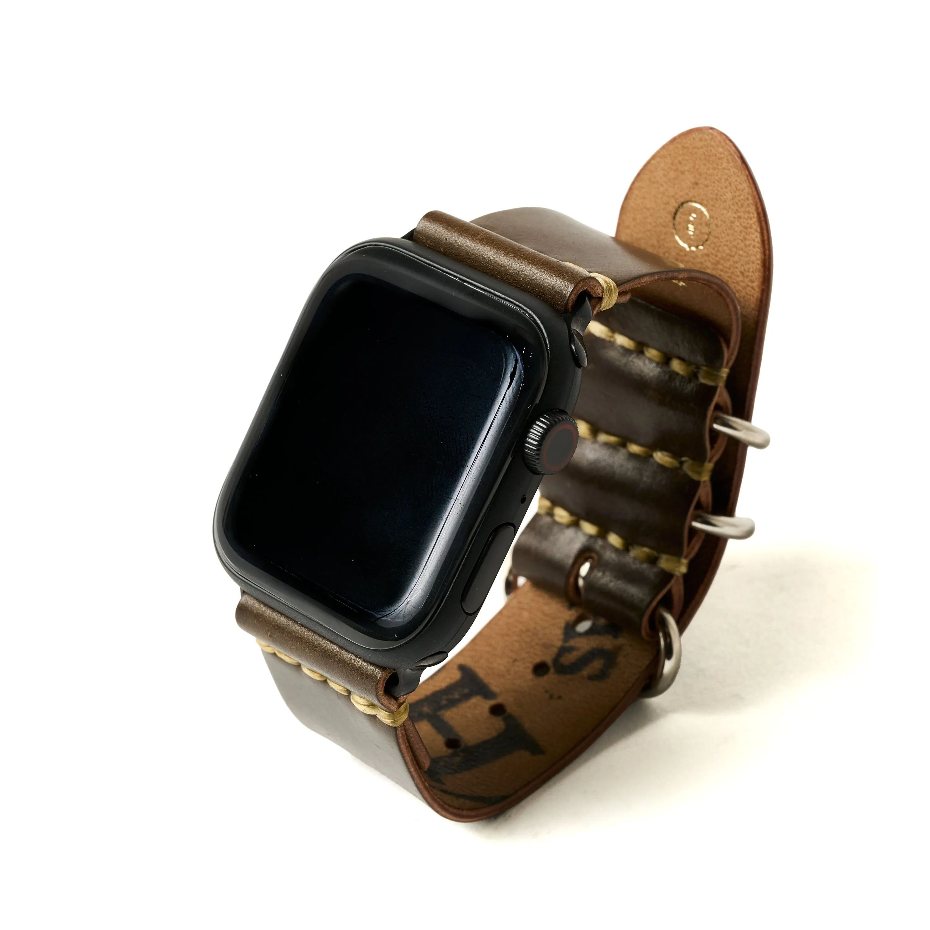 MILITARY STRAP FOR APPLE WATCH (HORWEEN_COADOVAN_D.COGNAC)