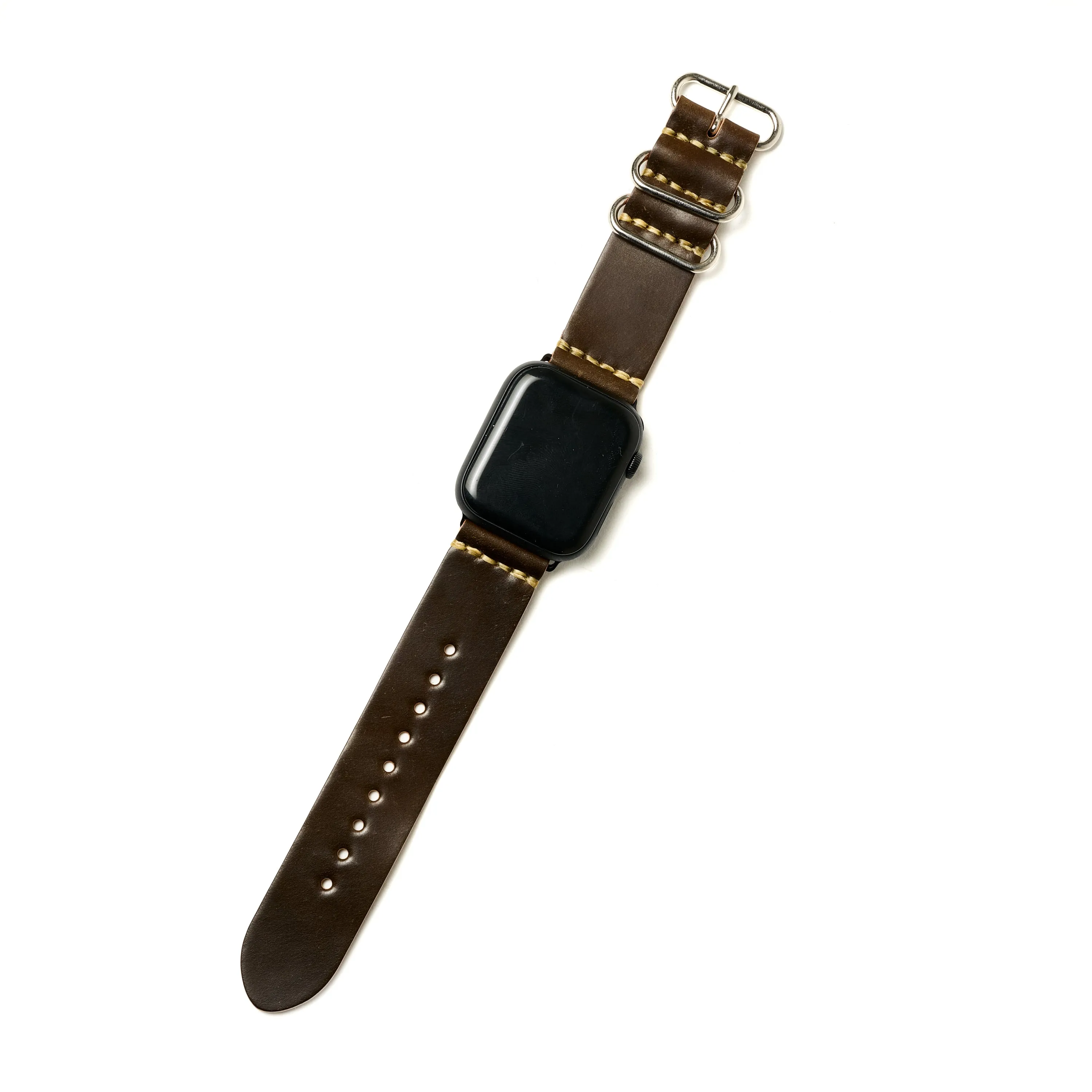 MILITARY STRAP FOR APPLE WATCH (HORWEEN_COADOVAN_D.COGNAC)