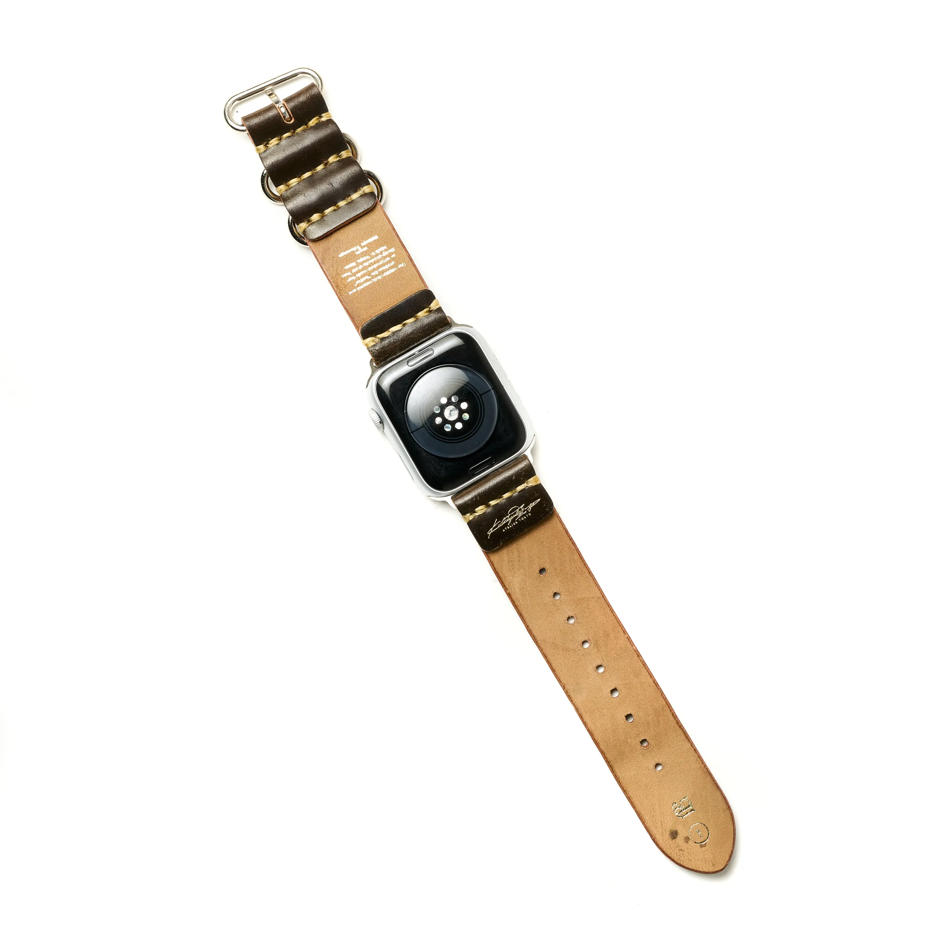 MILITARY STRAP FOR APPLE WATCH (HORWEEN_COADOVAN_D.COGNAC)