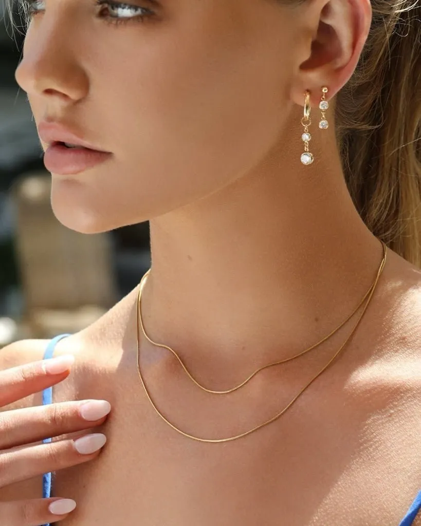 Mini Snake Necklace  - 14k Yellow Gold Fill