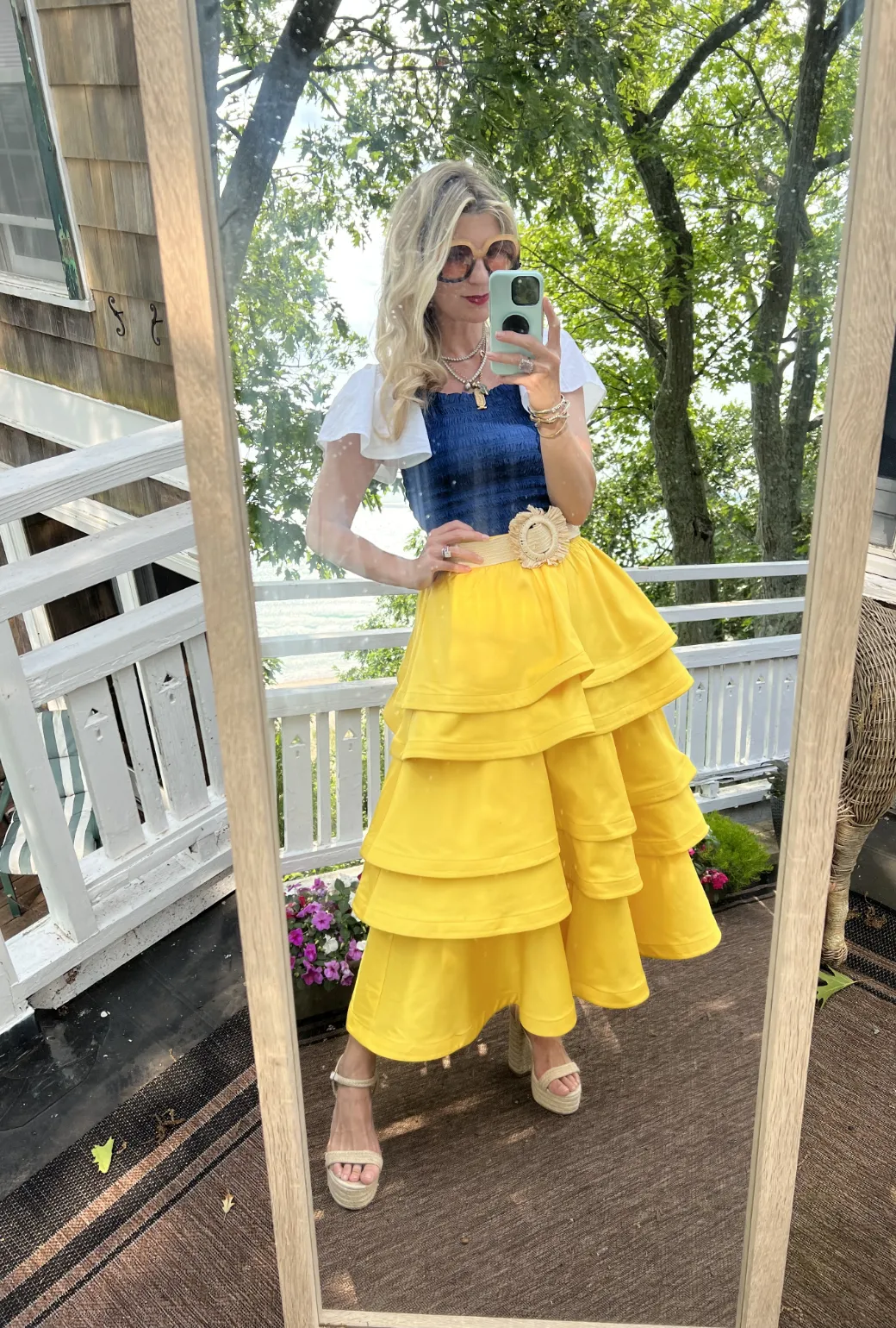 SAMPLE - MIDI Teagan Skirt - Sunshine Cotton Sateen