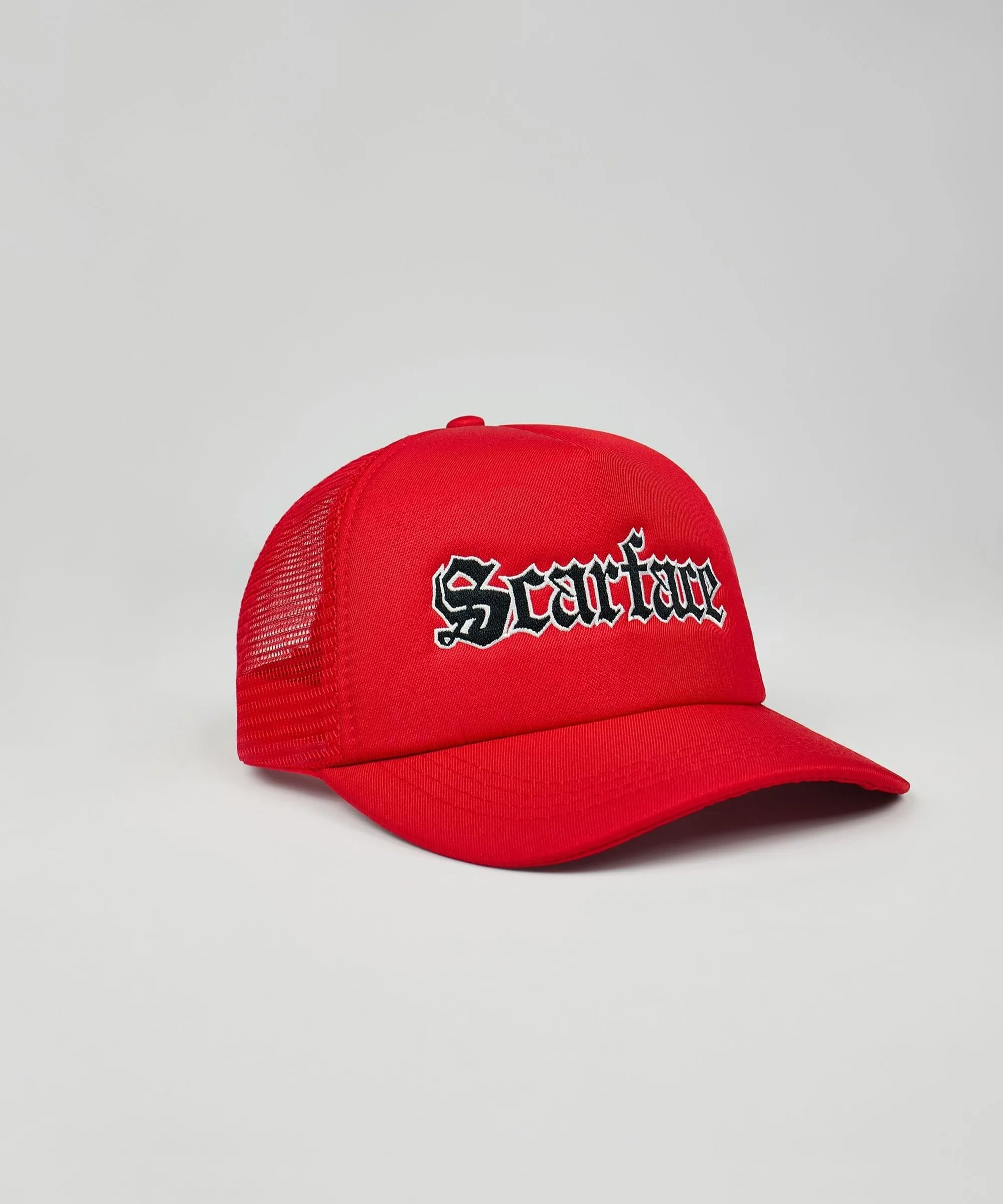 Scarface Embroidered Trucker Hat - Red