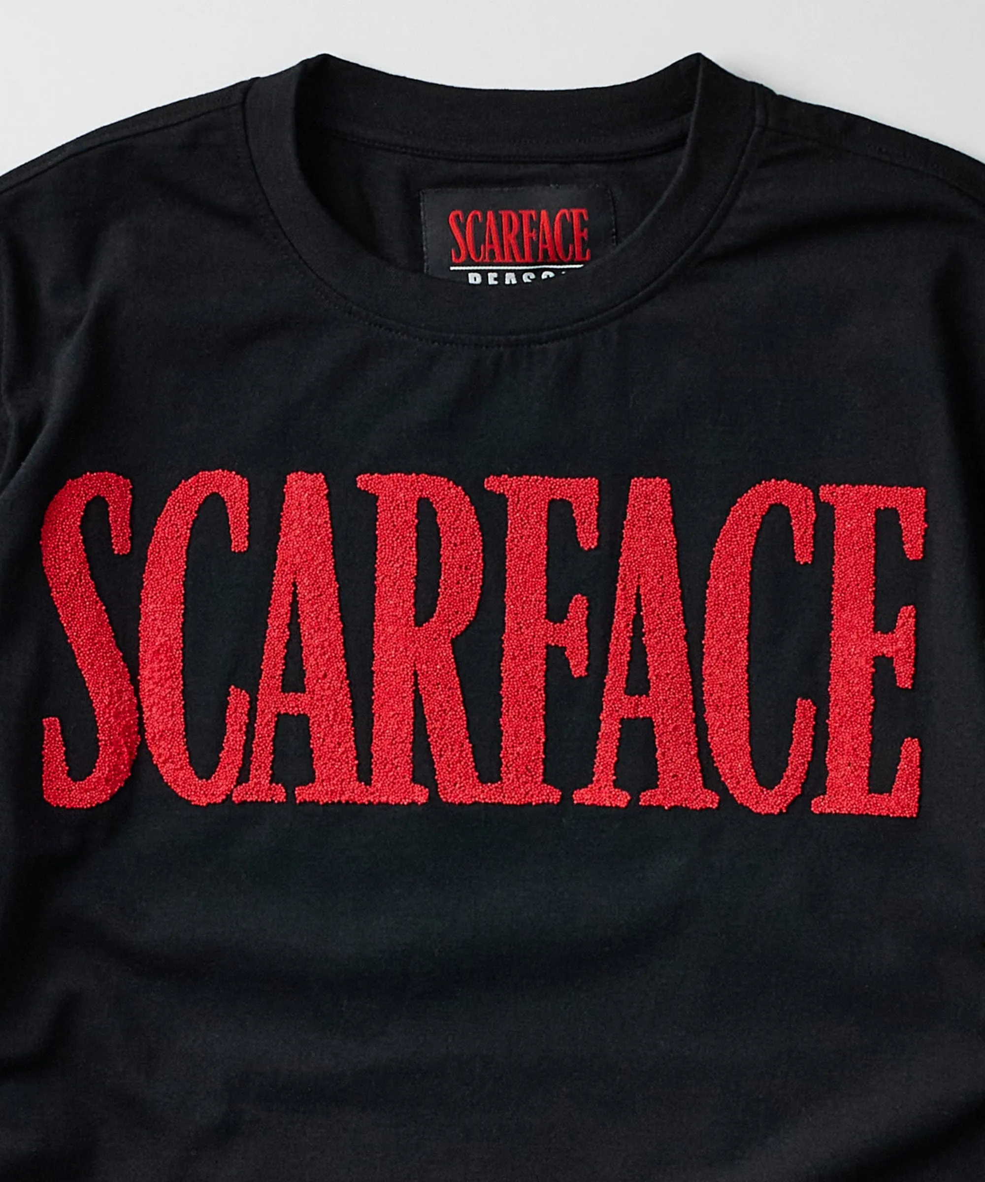 Scarface Logo Caviar Print Short Sleeve Tee - Black