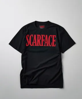 Scarface Logo Caviar Print Short Sleeve Tee - Black