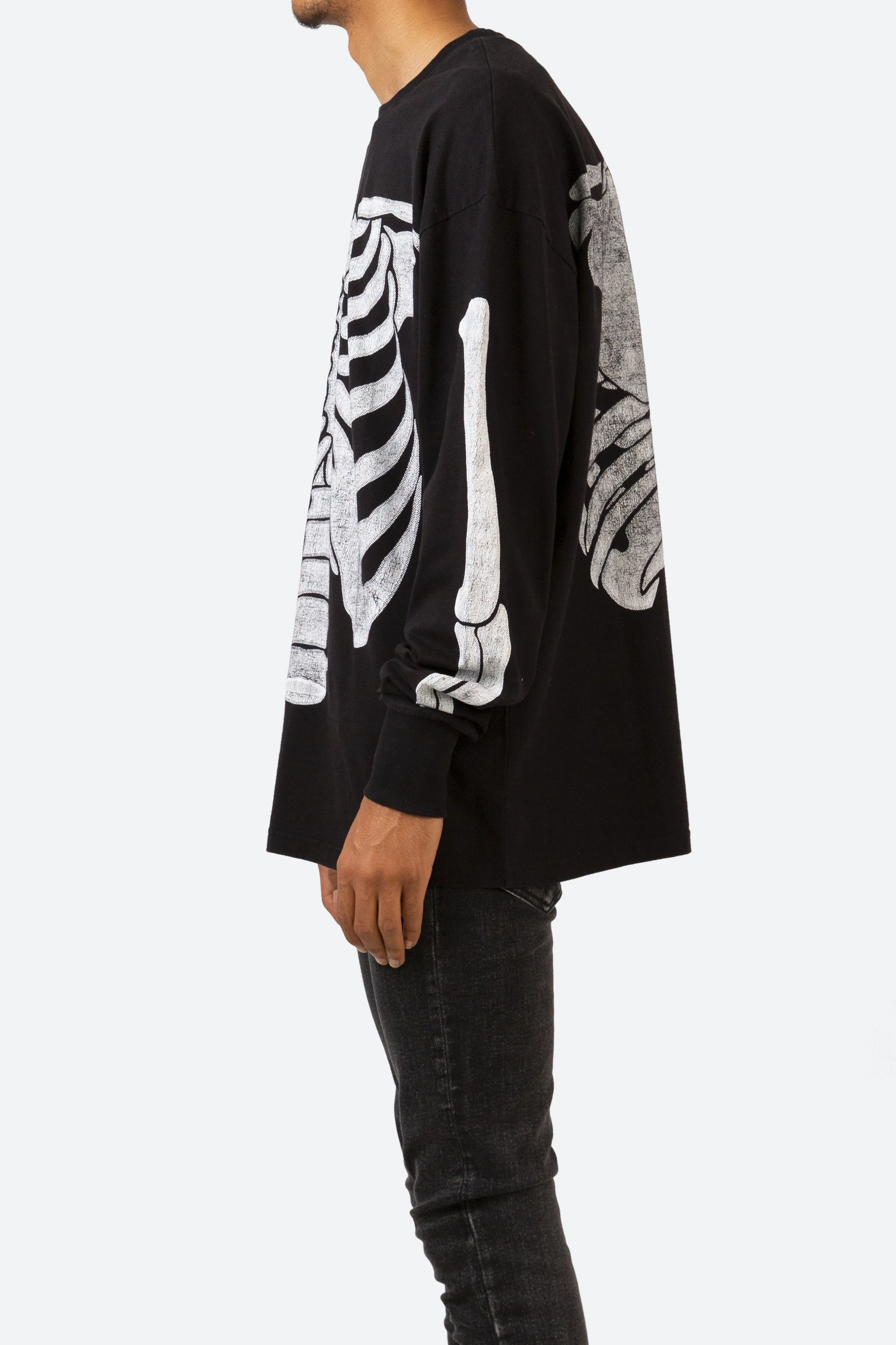 Skeleton L/S Tee - Black