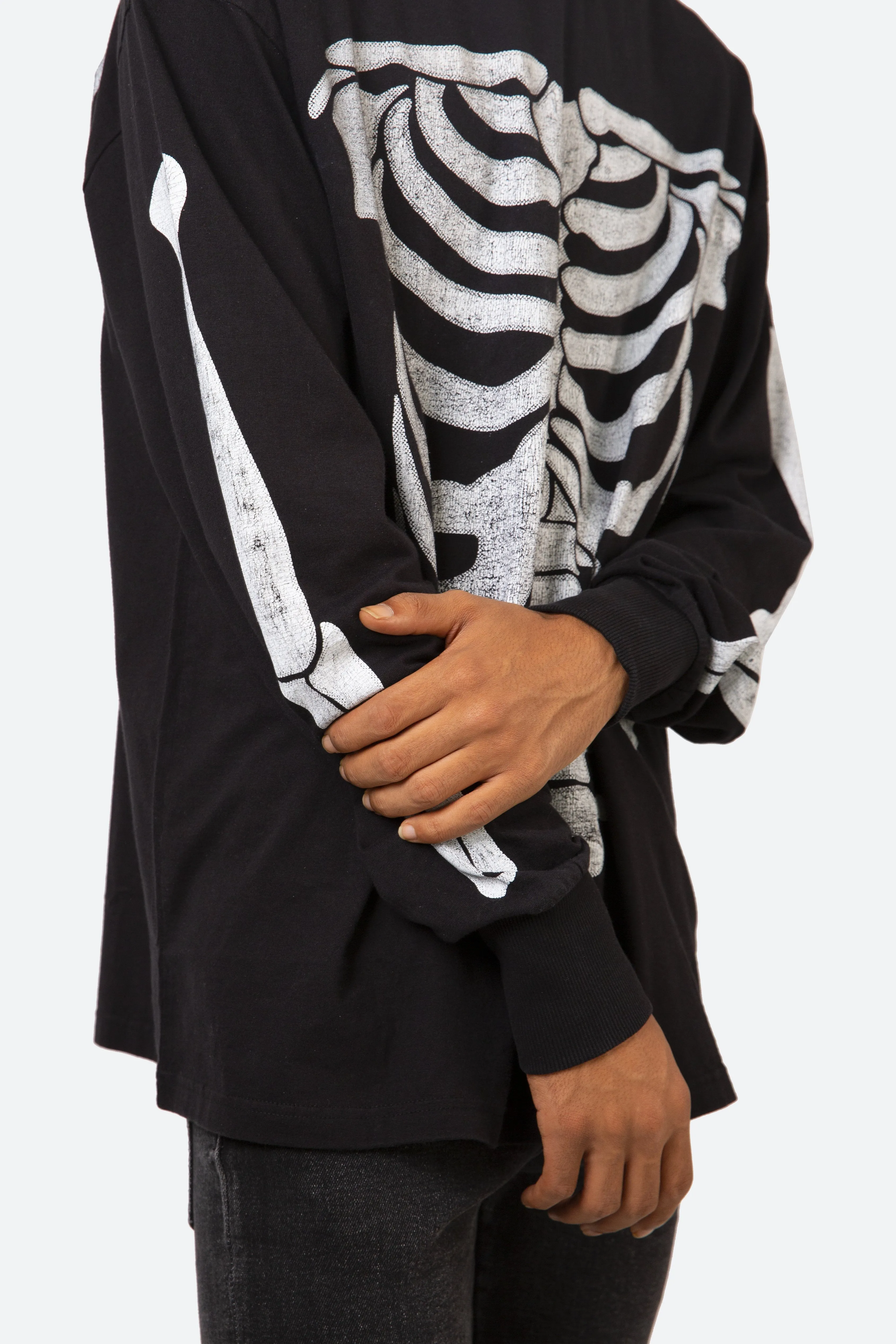 Skeleton L/S Tee - Black