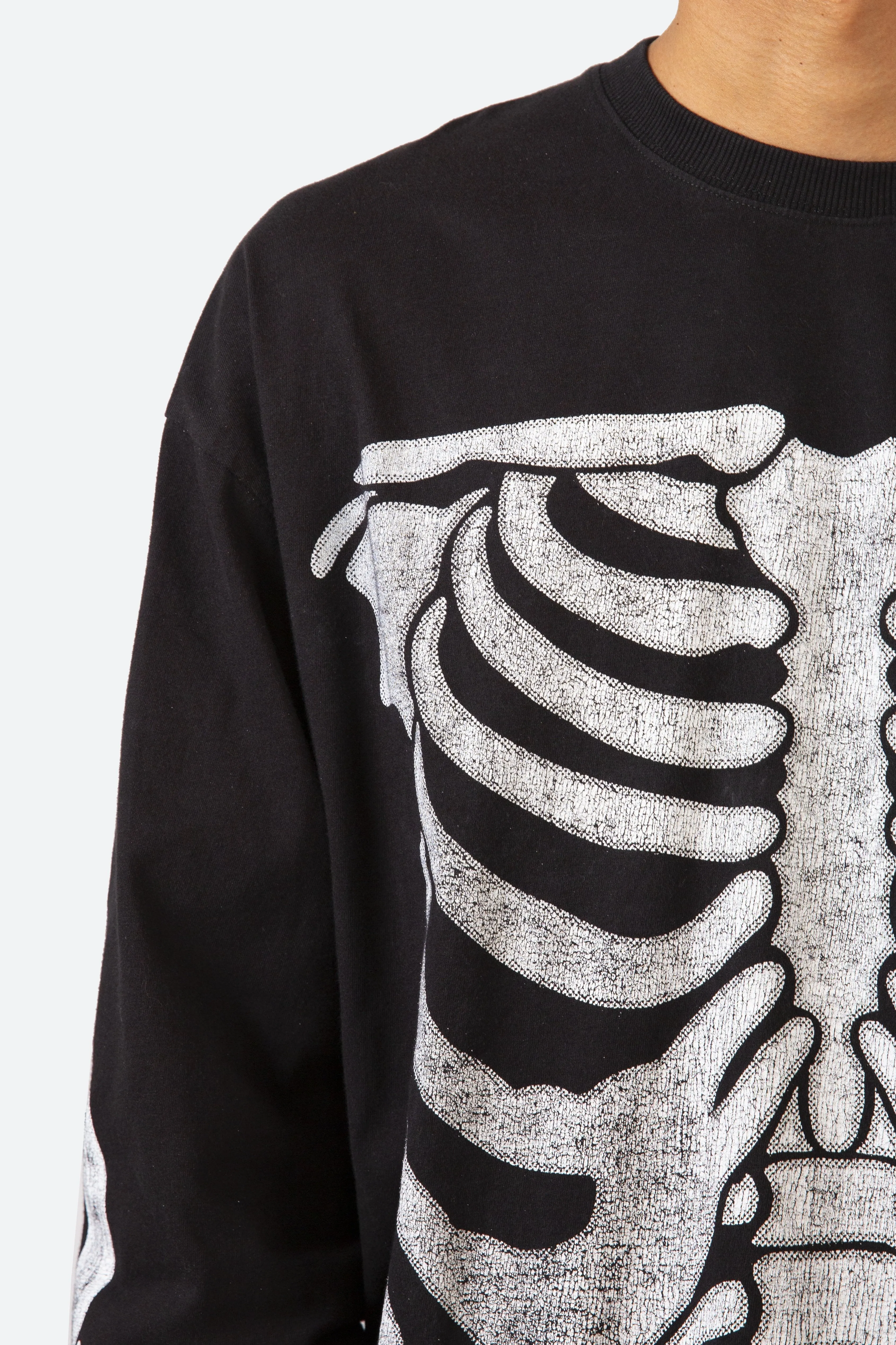 Skeleton L/S Tee - Black