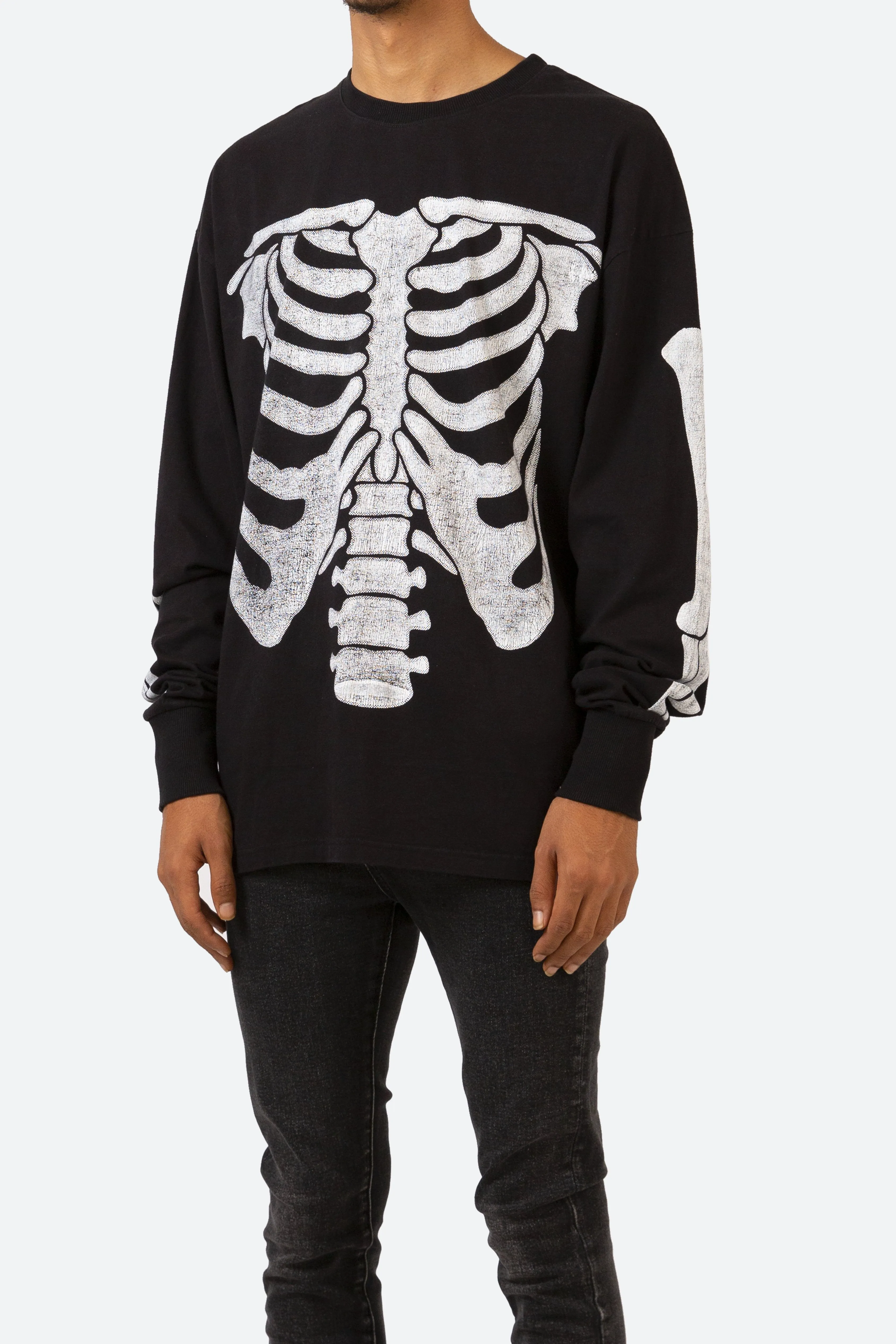 Skeleton L/S Tee - Black