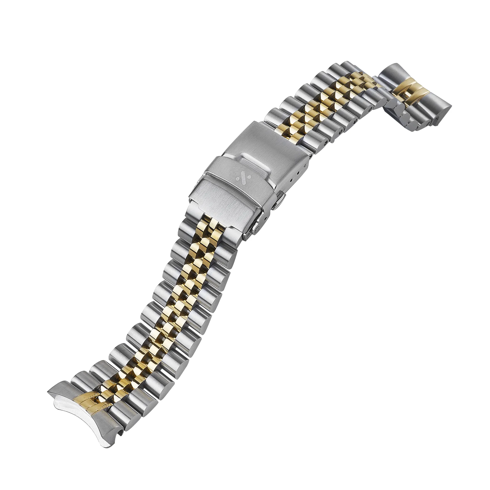 SKX/SRPD Watch Bracelet: Jubilee Two-Tone Gold Finish