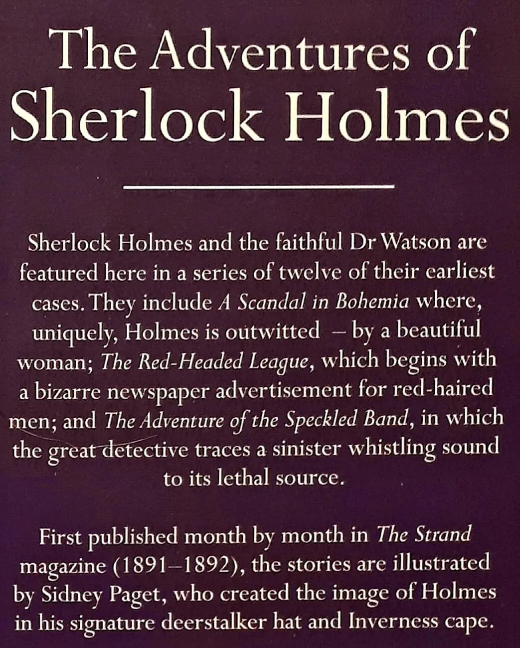 THE ADVENTURES OF SHERLOCK HOLMES - Sir Arthur Conan Doyle