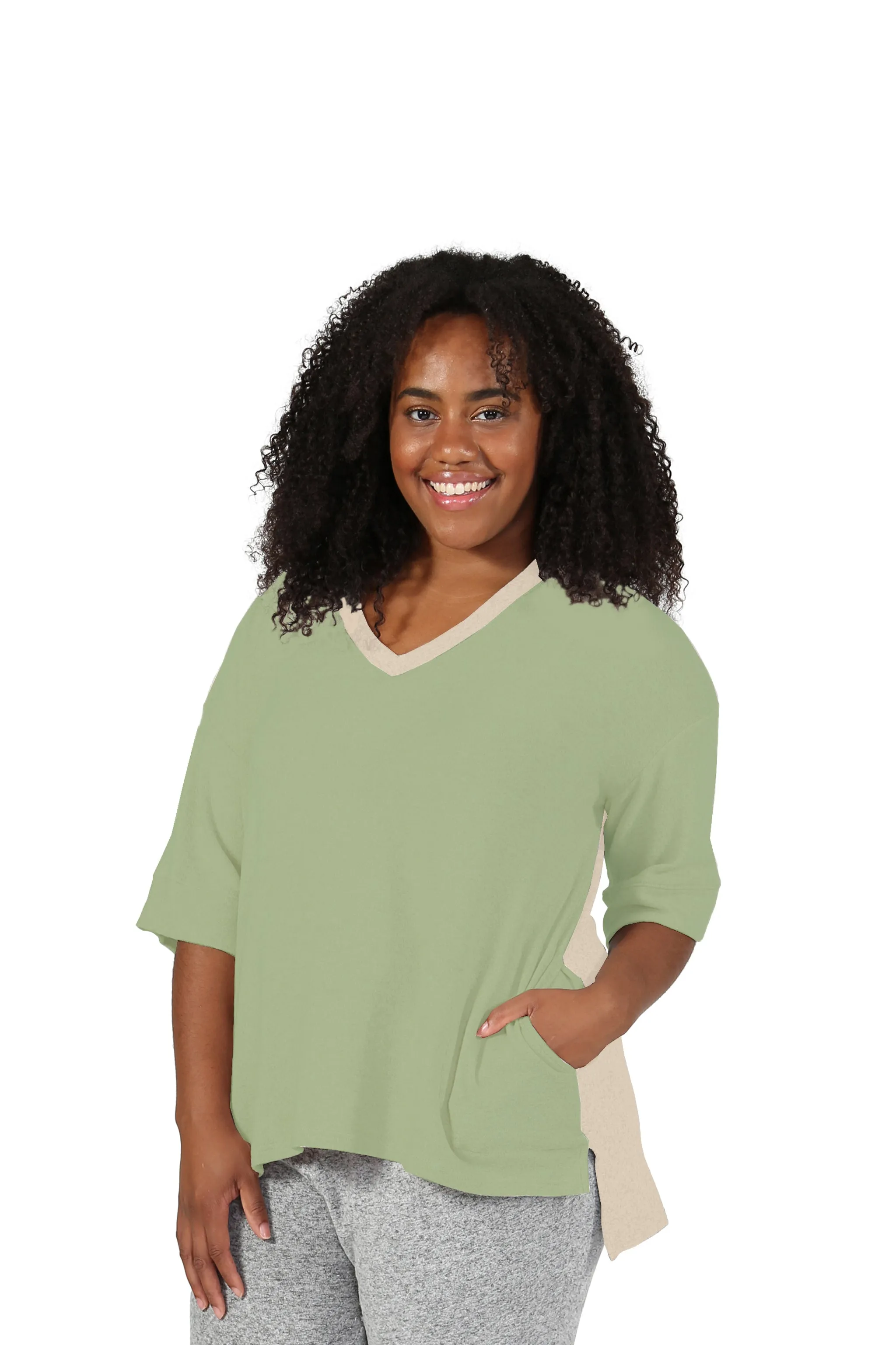 The Comfort Collection Block Plus Size Tee